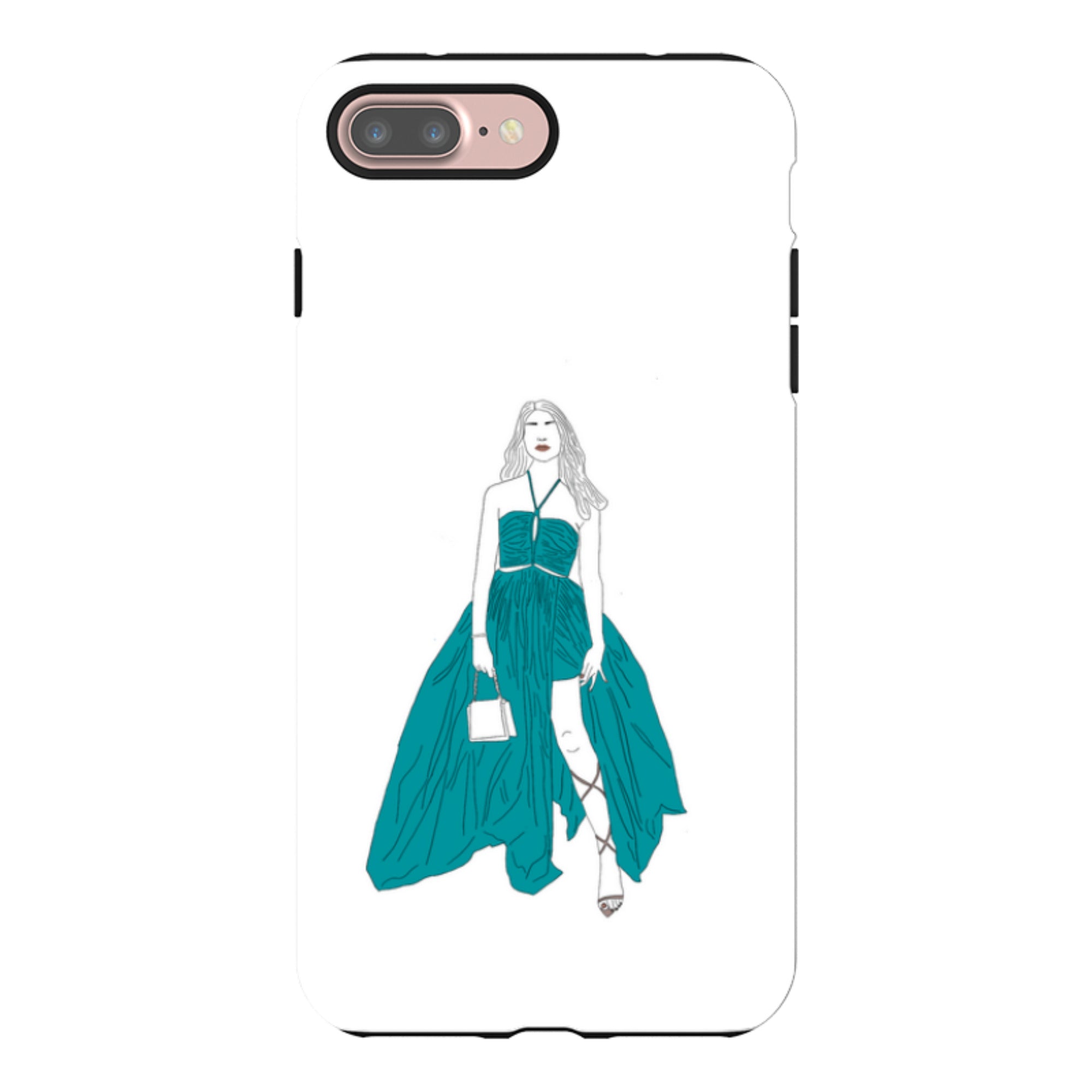 Blue Dress by Keagan Haight - iPhone Tough Case