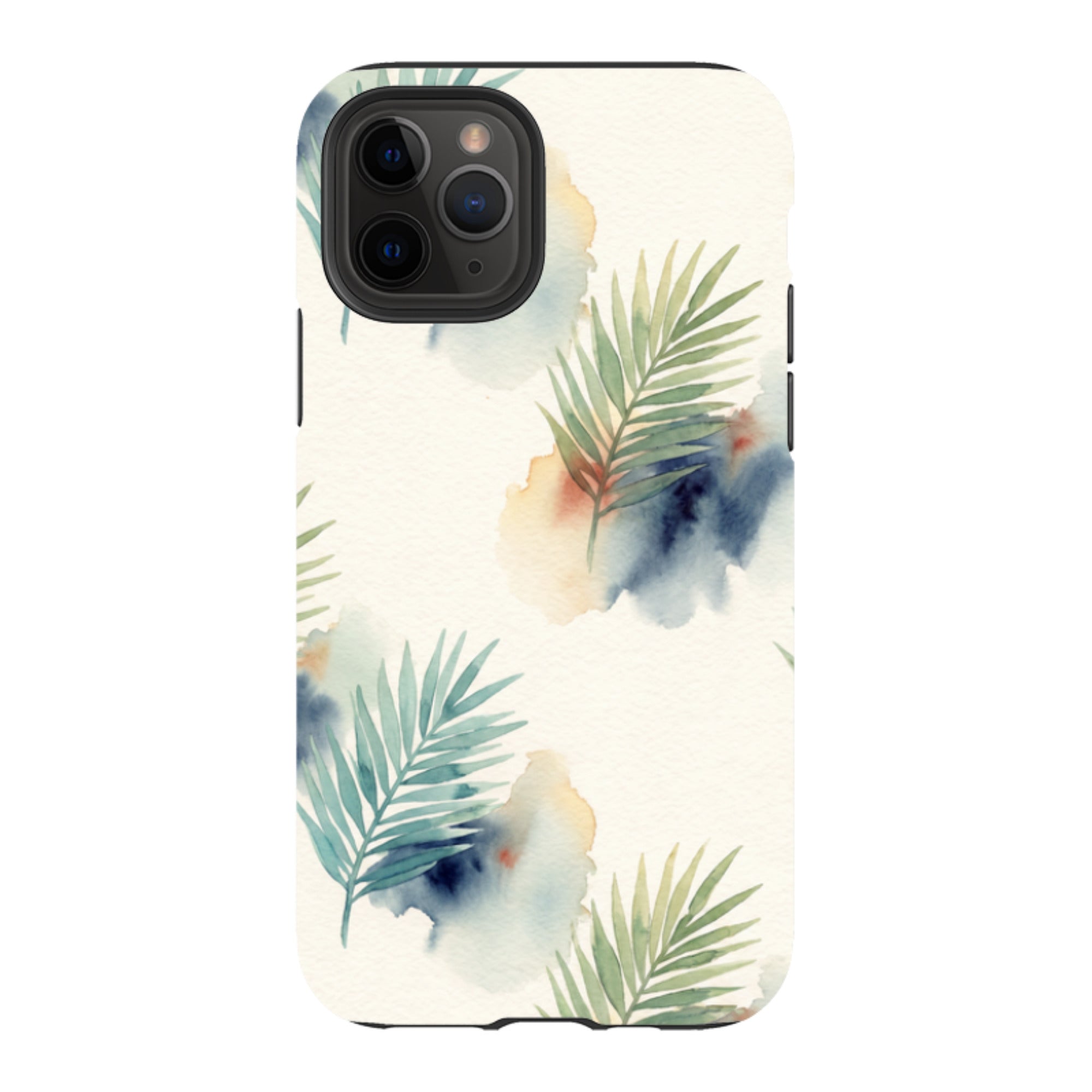 Palm Frond Breeze Pattern by Tobi Akinyemi - iPhone Tough Case
