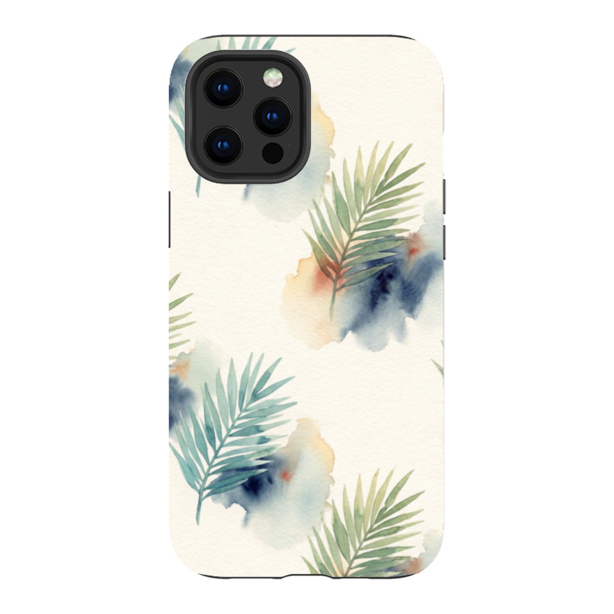 Palm Frond Breeze Pattern by Tobi Akinyemi - iPhone Tough Case
