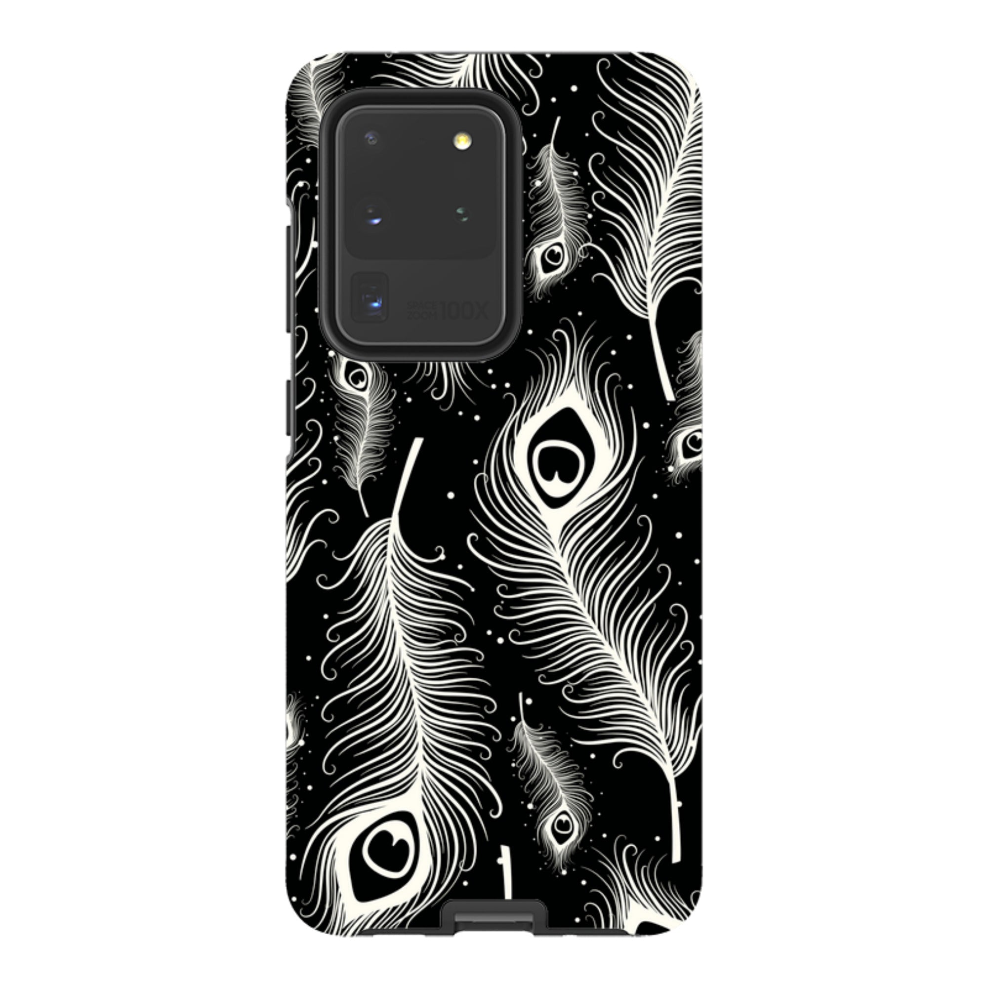Feathers in Bloom Black - Samsung Tough Case