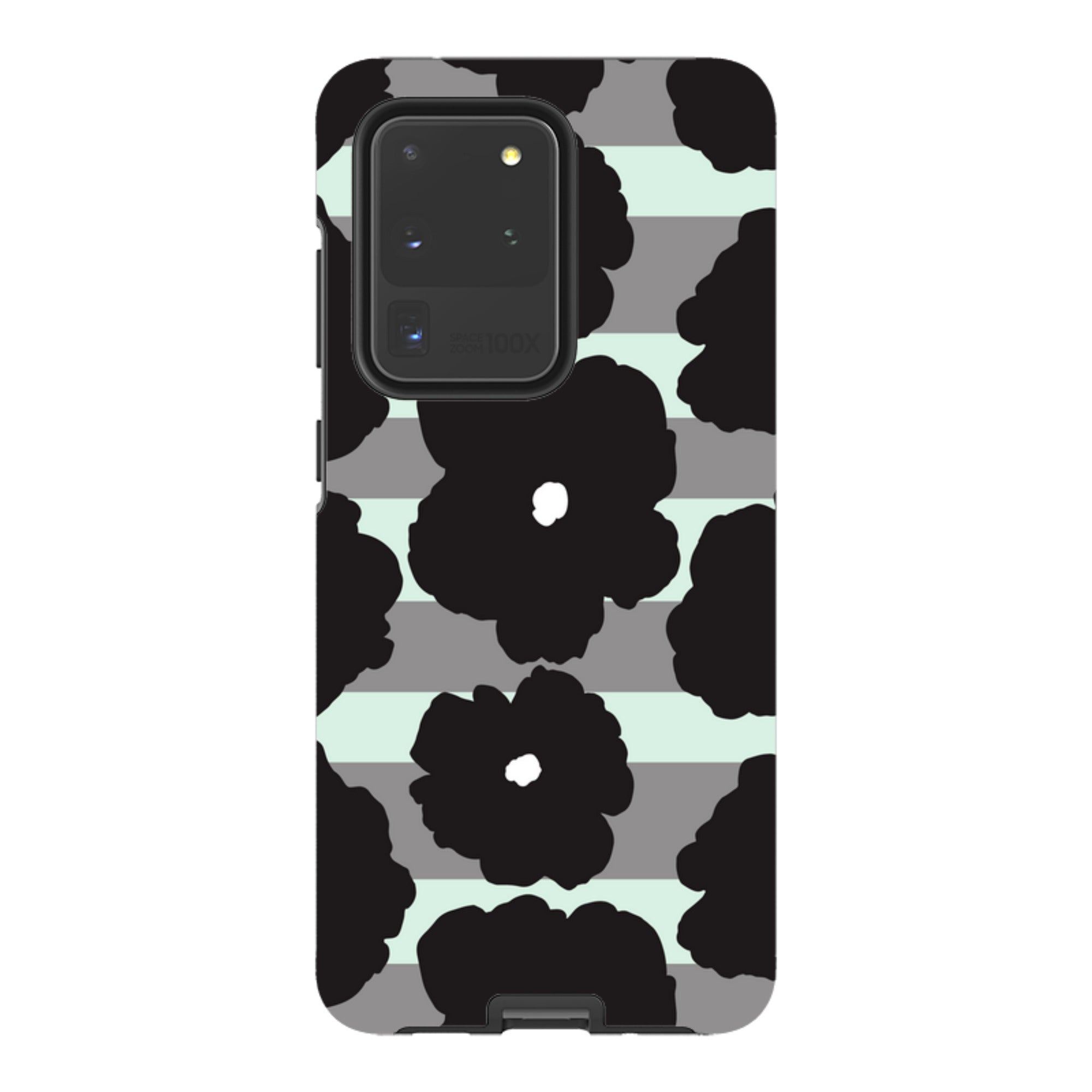 Bold Floral Black - Samsung Tough Case