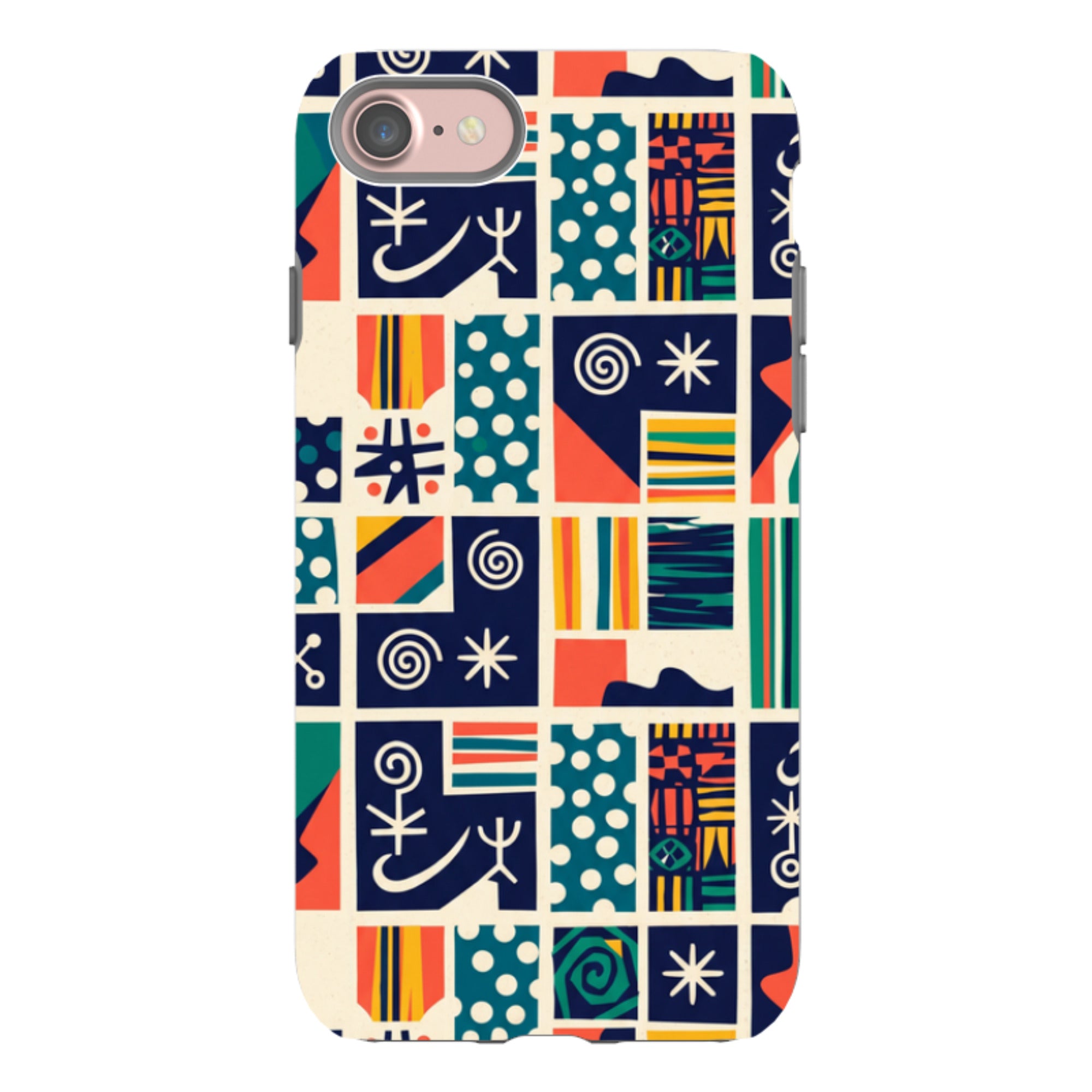 Coastal Indigo Tiles by Ada Okoye - iPhone Tough Case