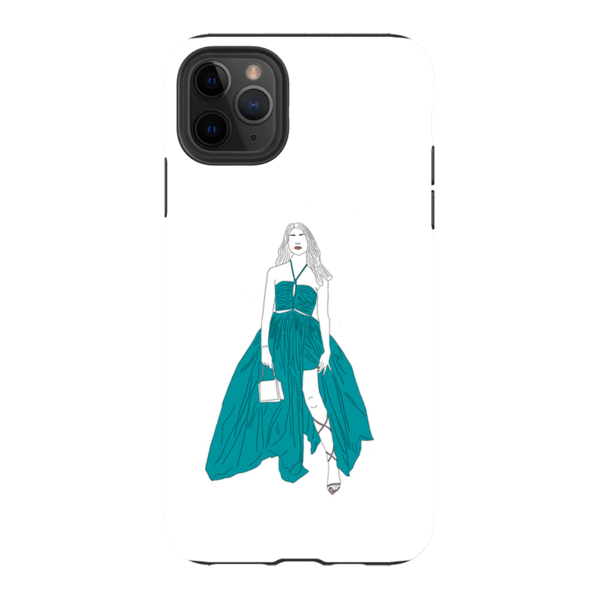 Blue Dress by Keagan Haight - iPhone Tough Case