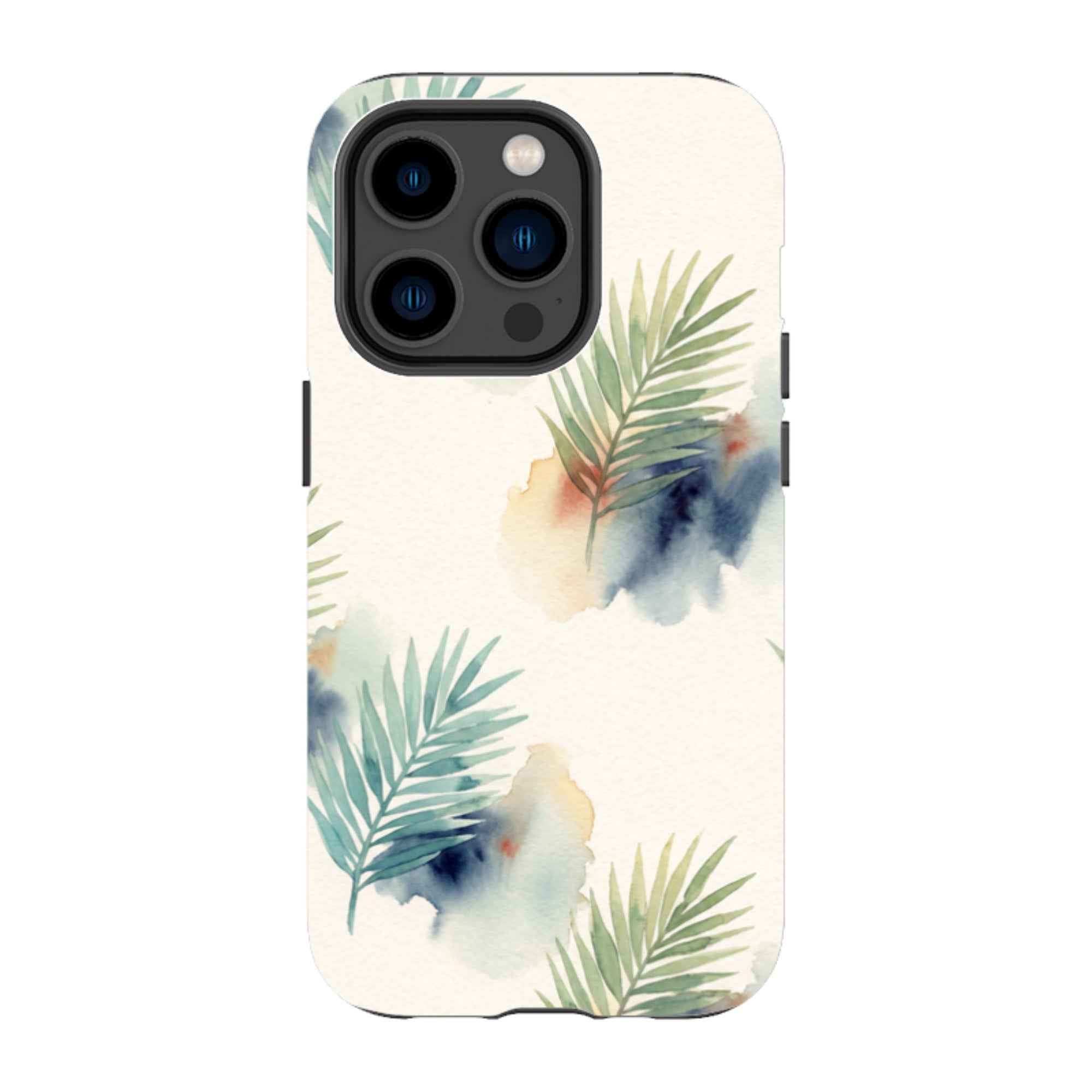 Palm Frond Breeze Pattern by Tobi Akinyemi - iPhone Tough Case