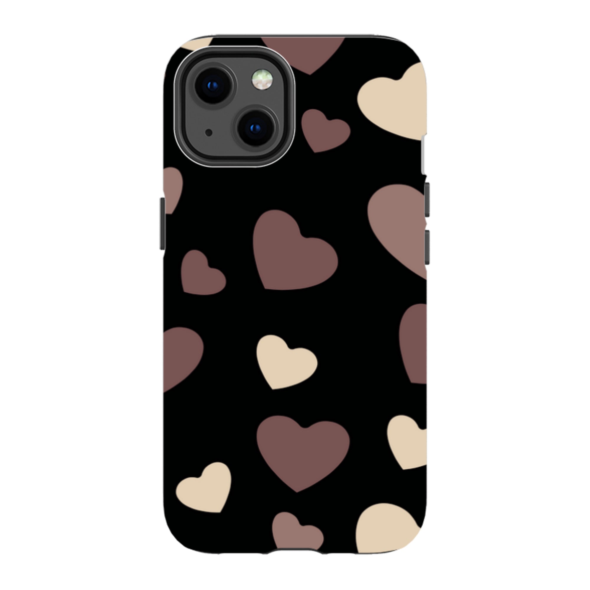 White & Black Hearts — Apple iPhone Tough Case — Finnaij