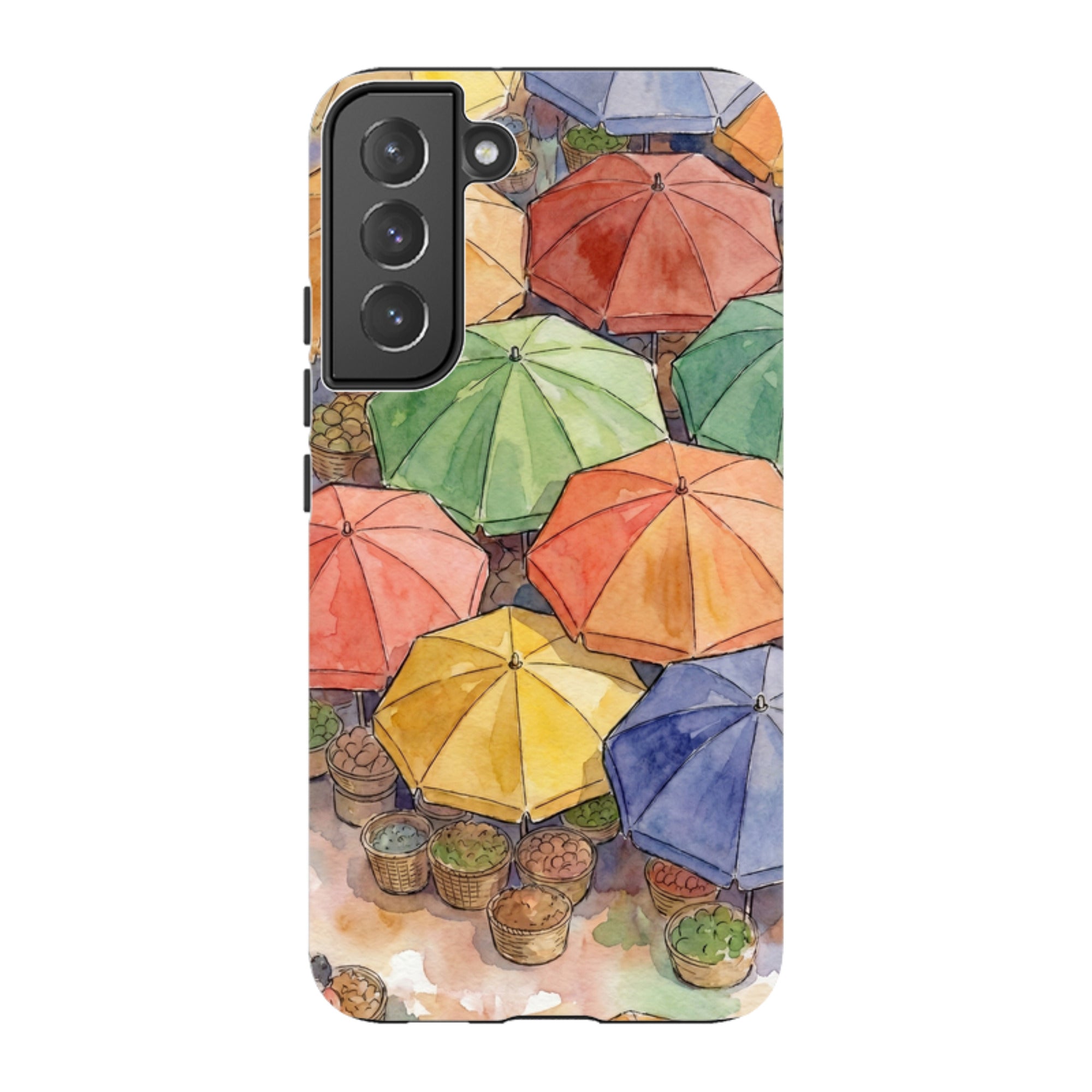 Market Umbrellas from Above by Tobi Akinyemi - Samsung Tough Case