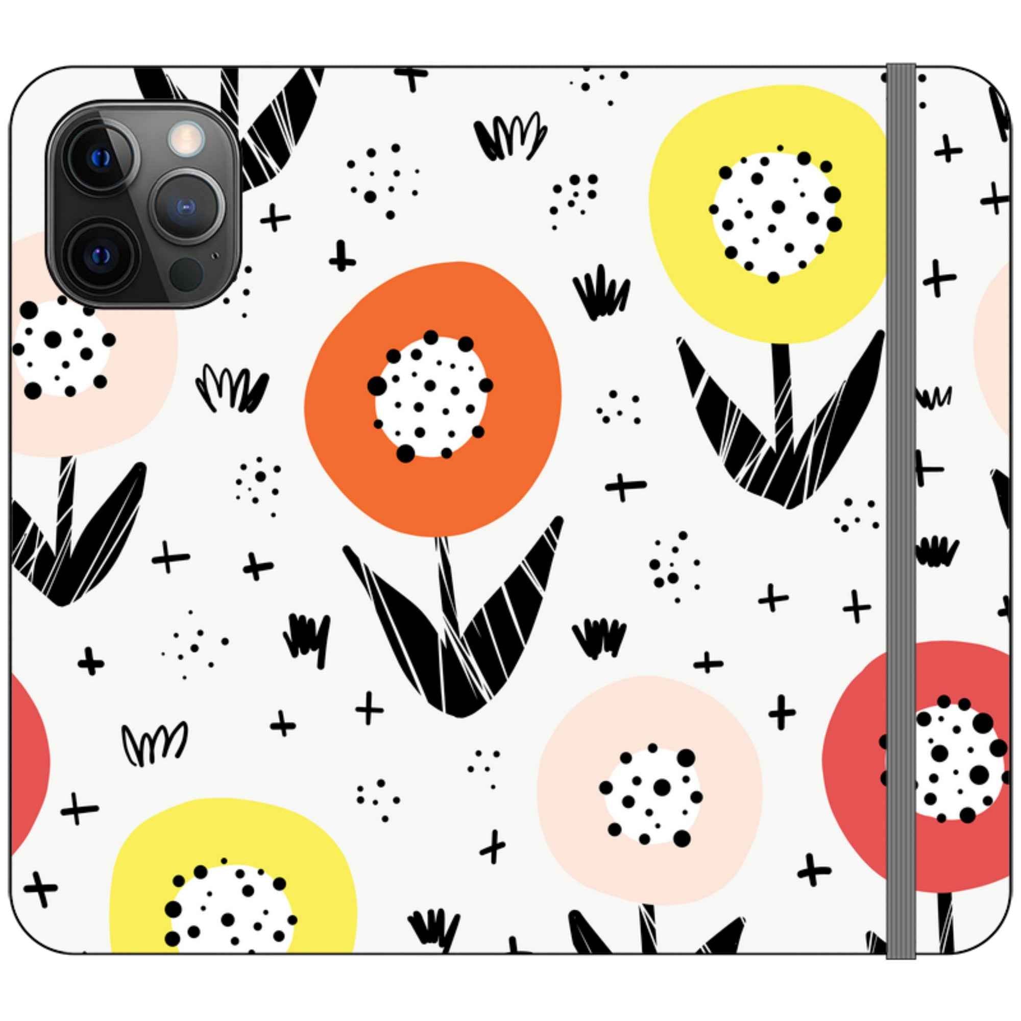 Botanical Doodle — iPhone 12 Pro Max Wallet Case — Finnaij
