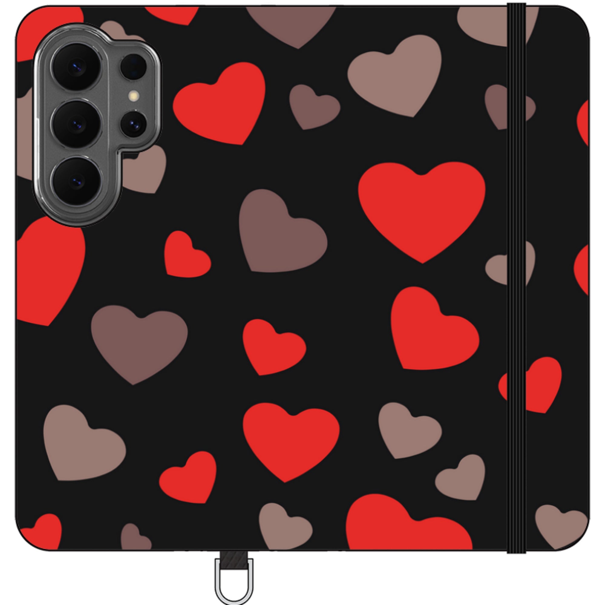 Red Hearts — Folio Wallet Case — Finnaij