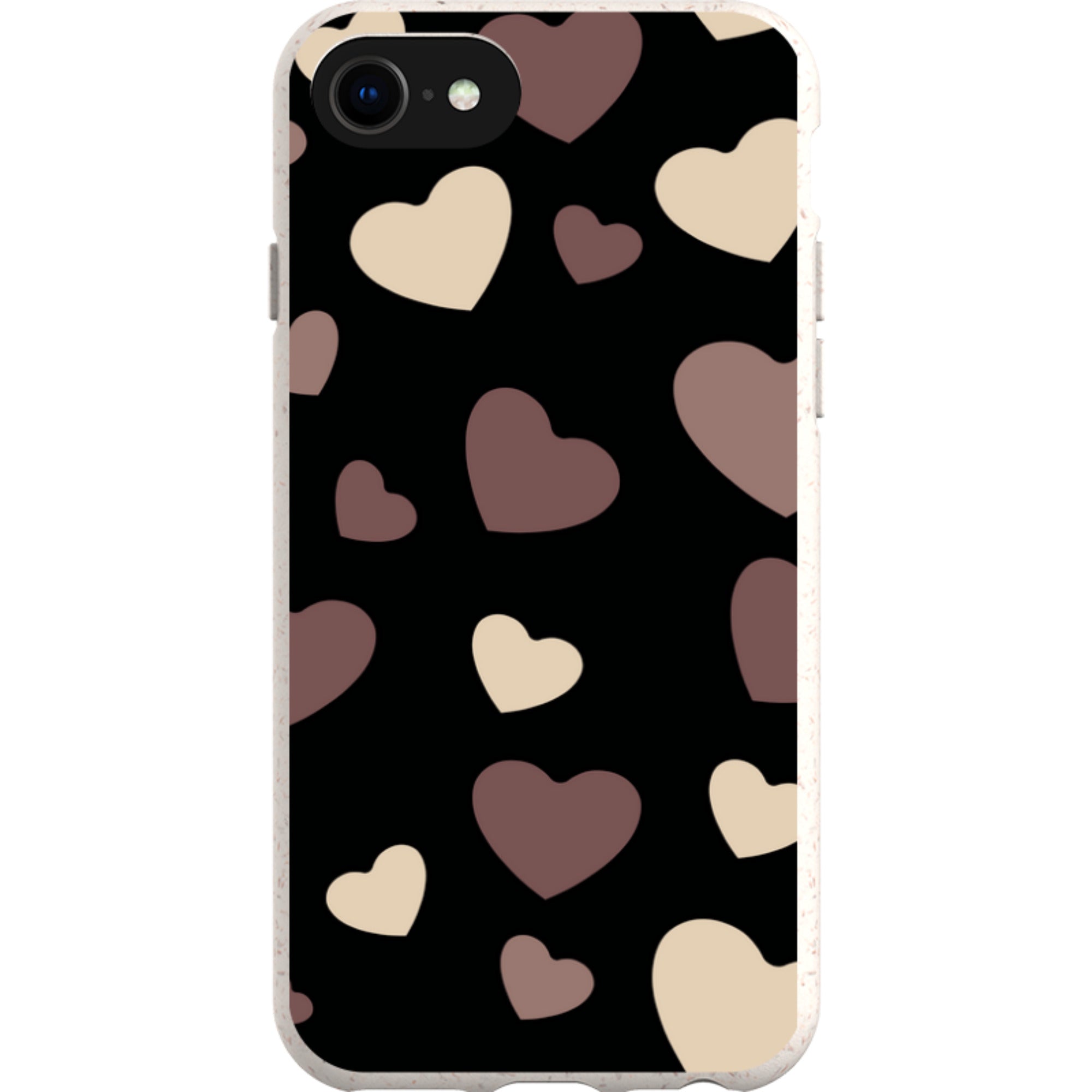 White & Black Hearts — iPhone SE3 iPhone Bio-degradable Case — Finnaij