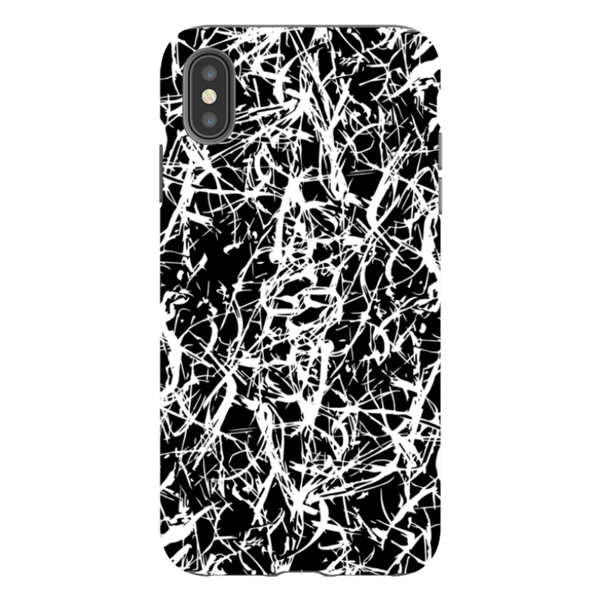 Black-White Grunge - iPhone Tough Case