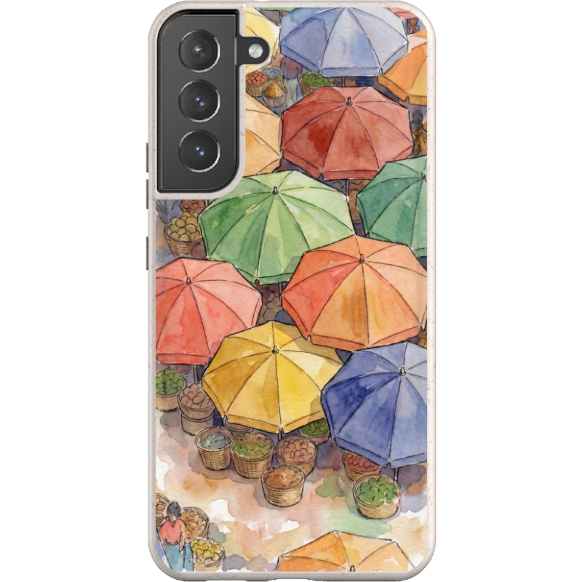 Market Umbrellas from Above by Tobi Akinyemi — Galaxy Bio-degradable Case for Samsung Galaxy — Finnaij