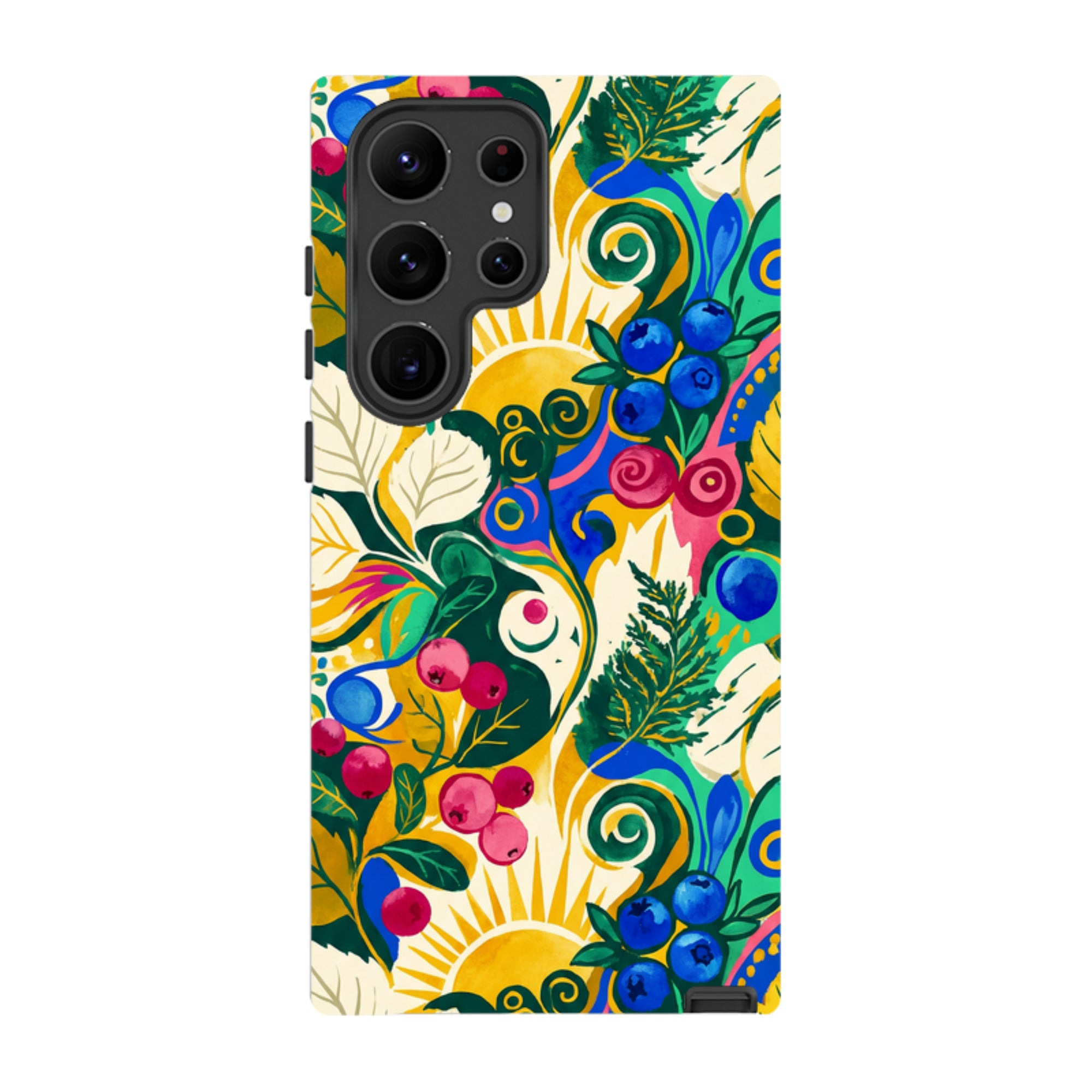 Berry Meadow Glow by Aino Kallio — Samsung Galaxy Tough Case — Finnaij