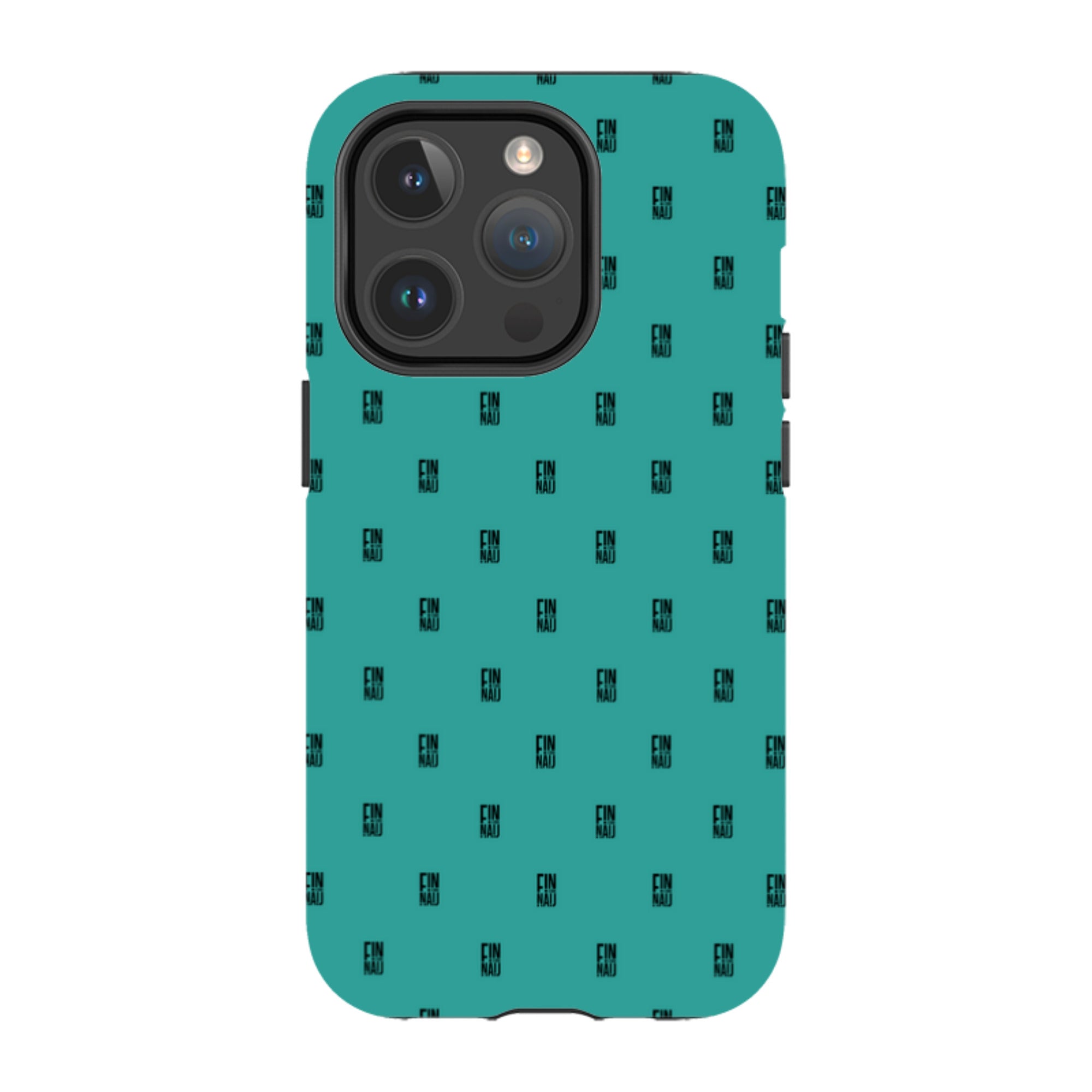 Monogram Teal — iPhone 14 Pro Magsafe Tough Case — Finnaij