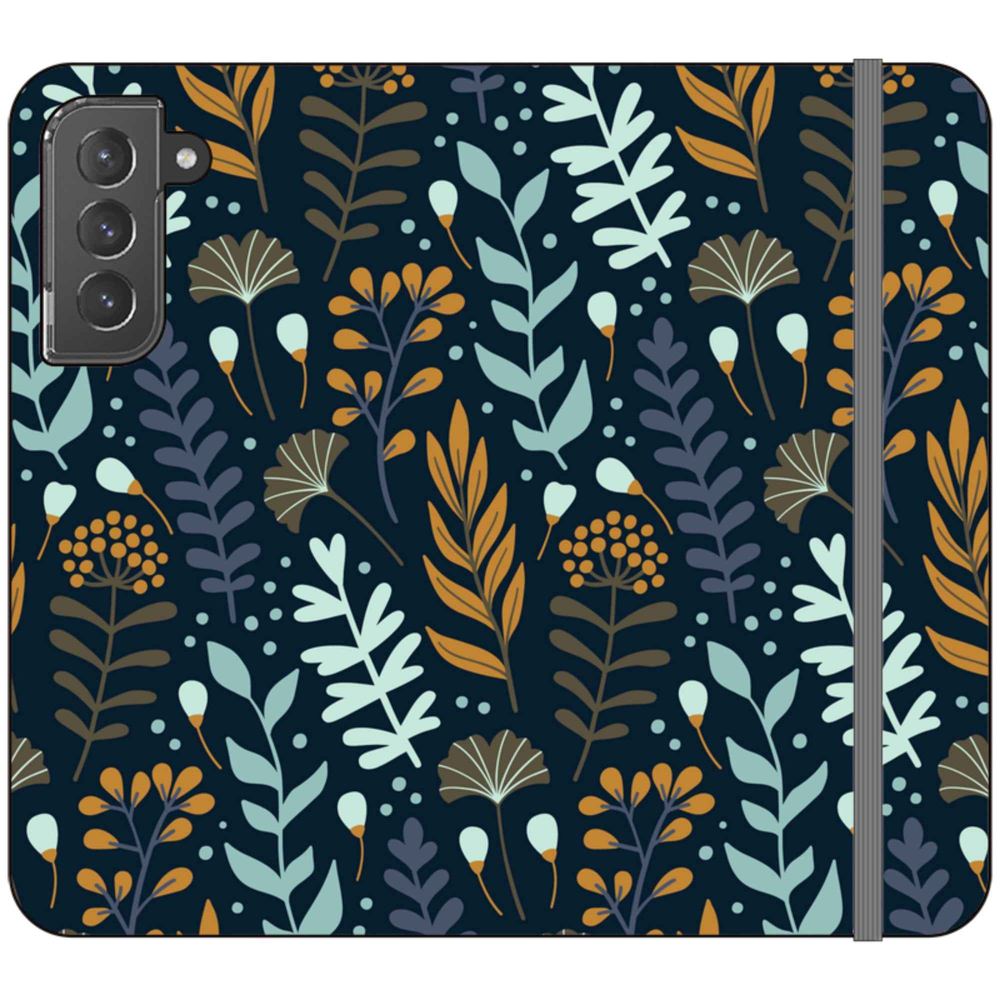 Wild Floral — Apple Vegan Leather Folio Wallet Case — Finnaij