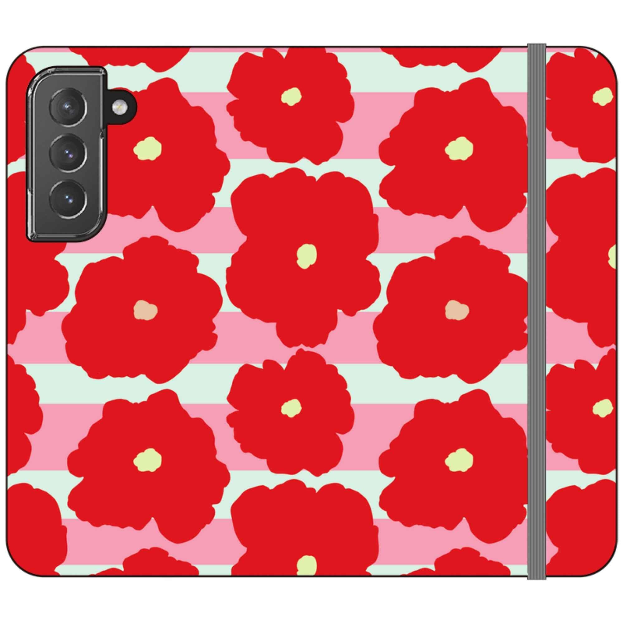 Bold Floral — Apple Folio Wallet Case — Finnaij