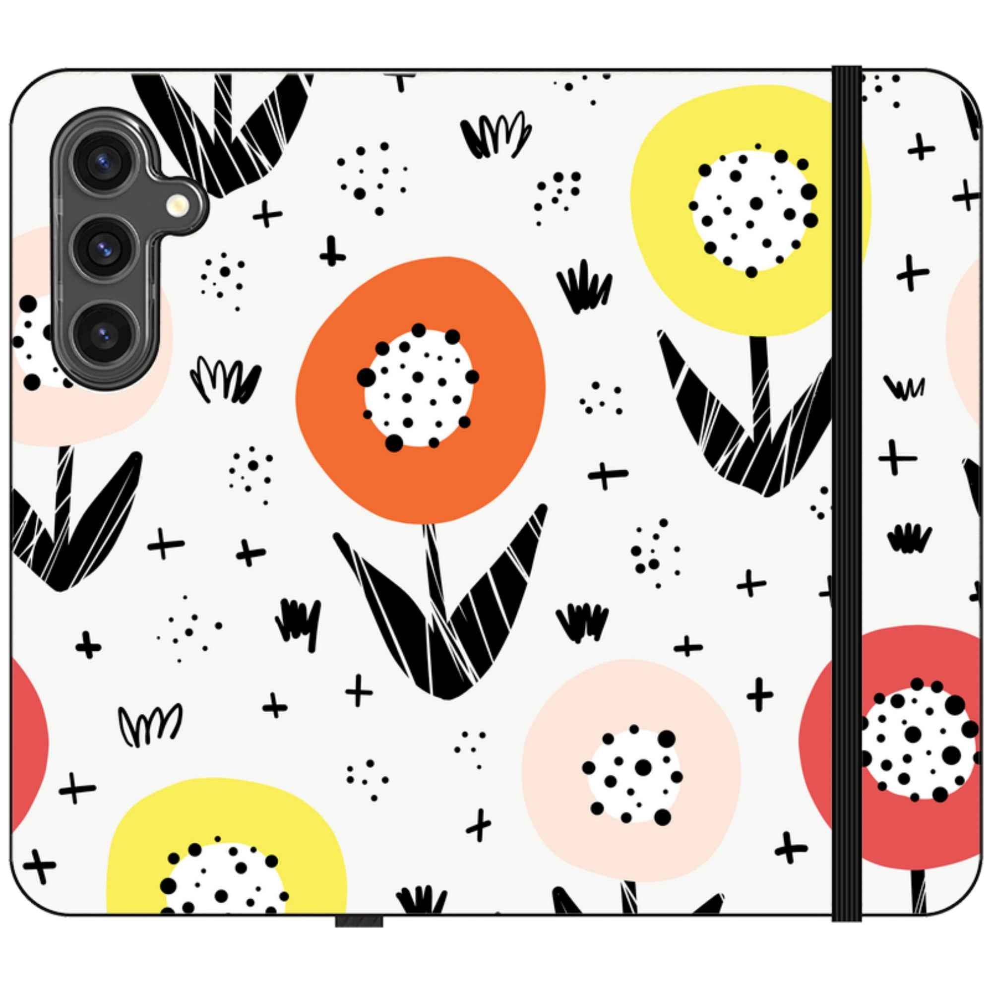 Botanical Doodle — Apple Folio Wallet Phone Case — Finnaij