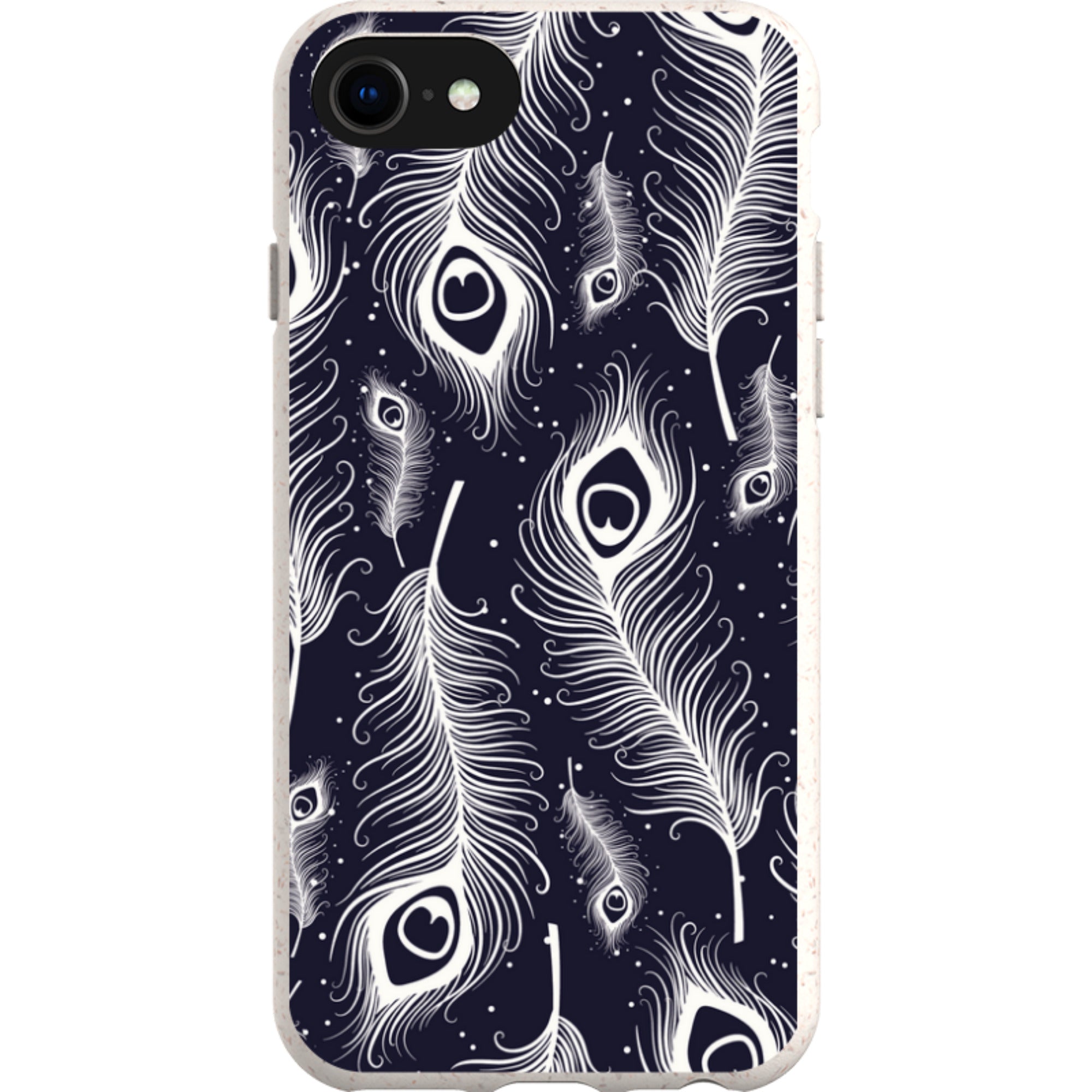 Feathers in Bloom — iPhone SE3 iPhone Bio-degradable Case — Finnaij