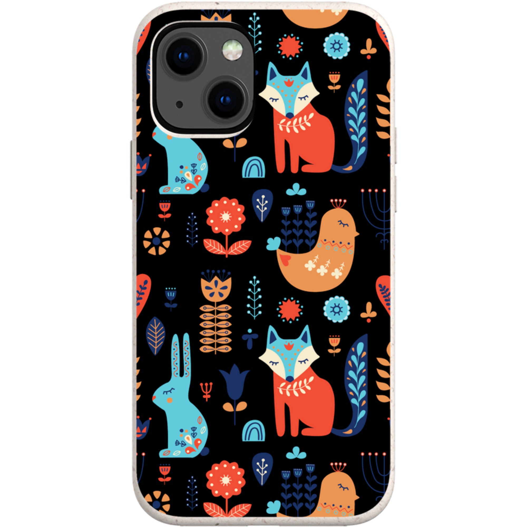 Nordic Ornament Black — iPhone 13 Mini iPhone Bio-degradable Case — Finnaij