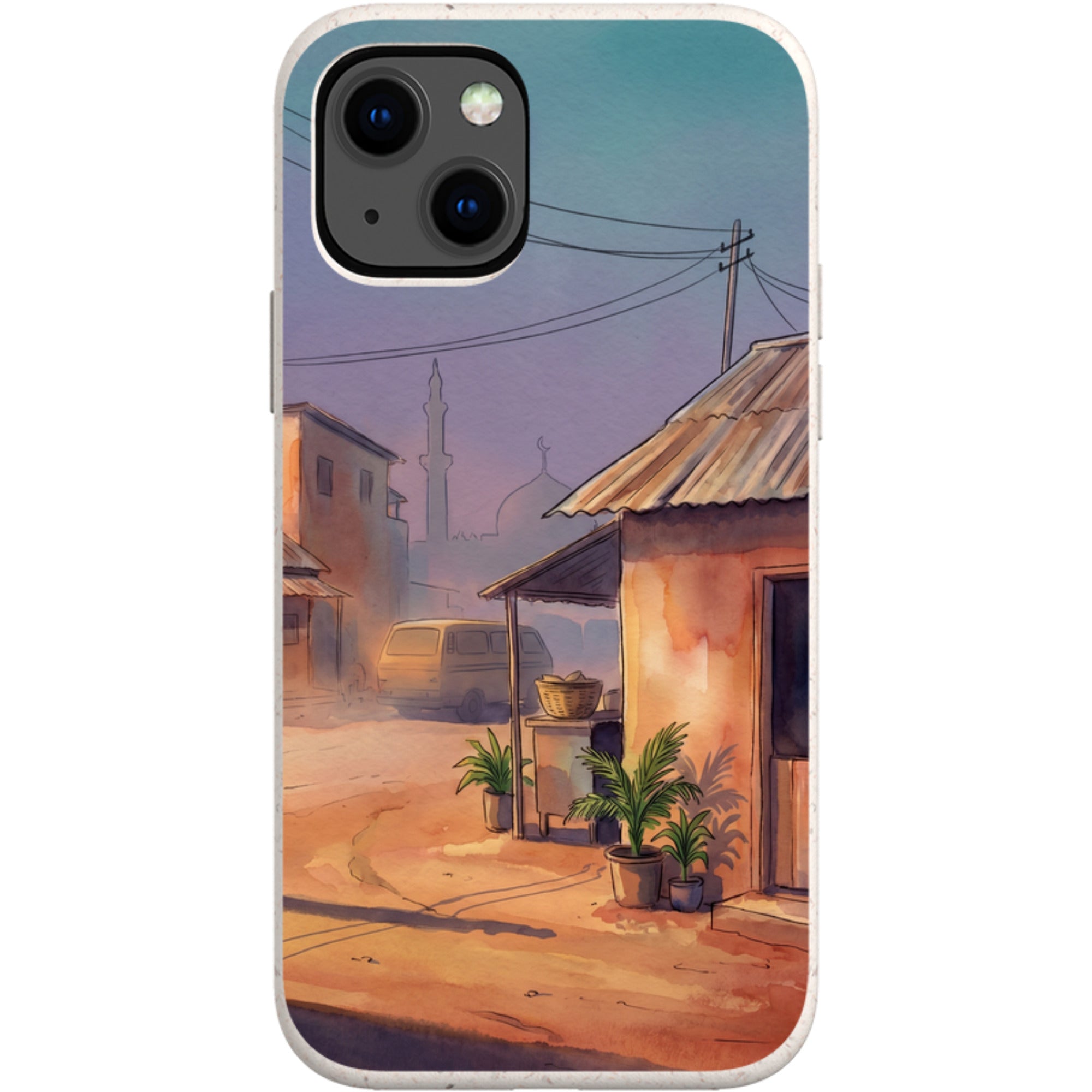 City Edge Quiet Street by Tobi Akinyemi — iPhone 13 Mini iPhone Bio-degradable Case — Finnaij