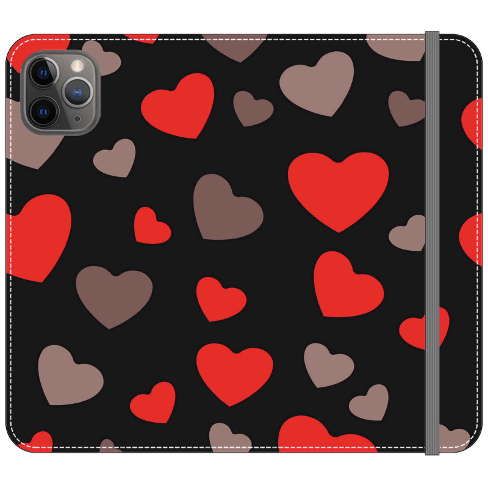 Red Hearts — iPhone 11 Pro Max Wallet Case — Finnaij