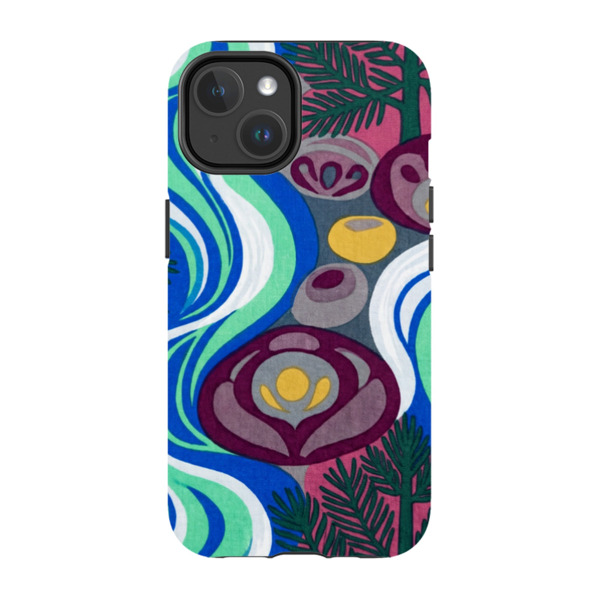 Sauna Bloom Motif by Aino Kallio — iPhone 14 Magsafe Tough Case — Finnaij