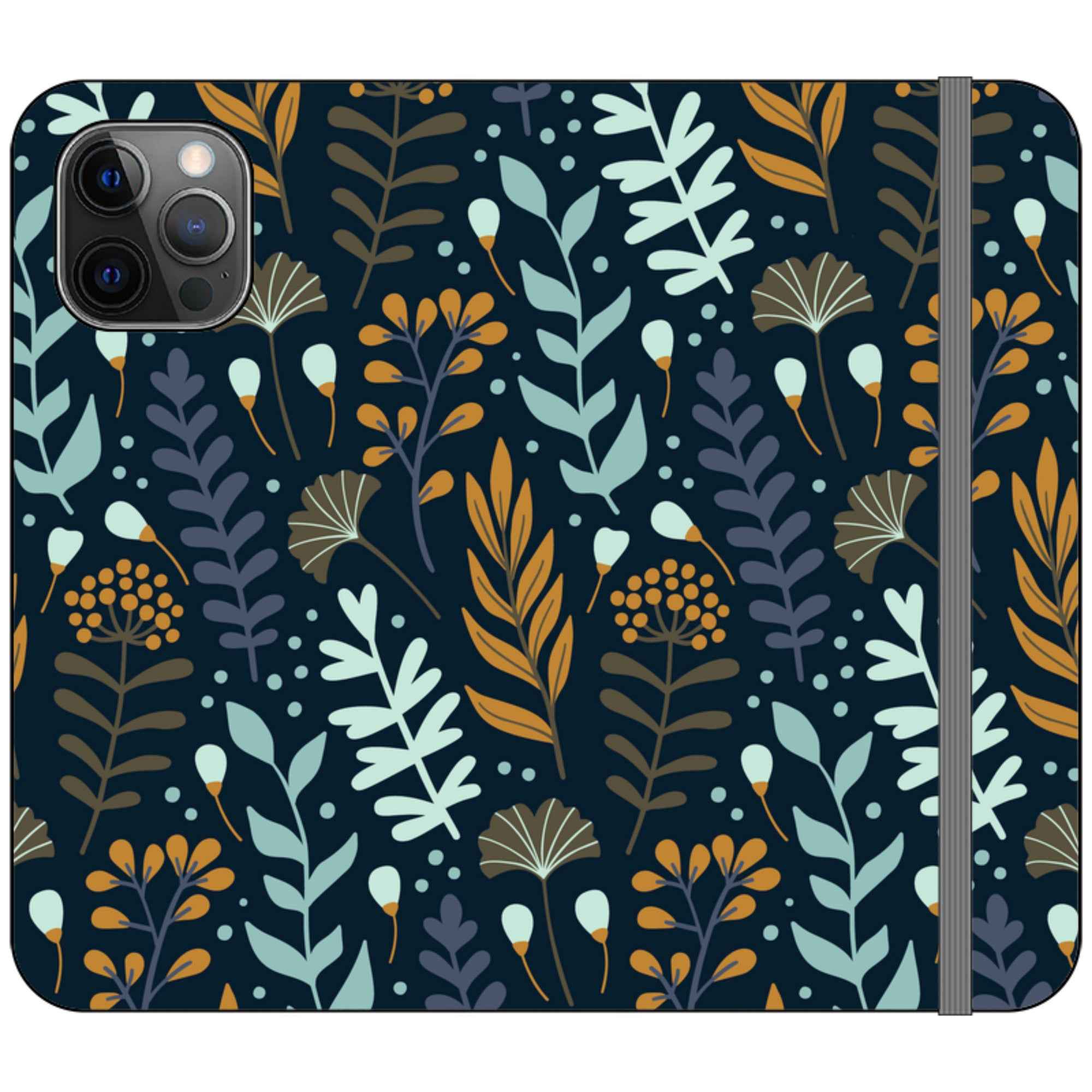 Wild Floral Vegan Leather — iPhone 12 Pro Wallet Case — Finnaij