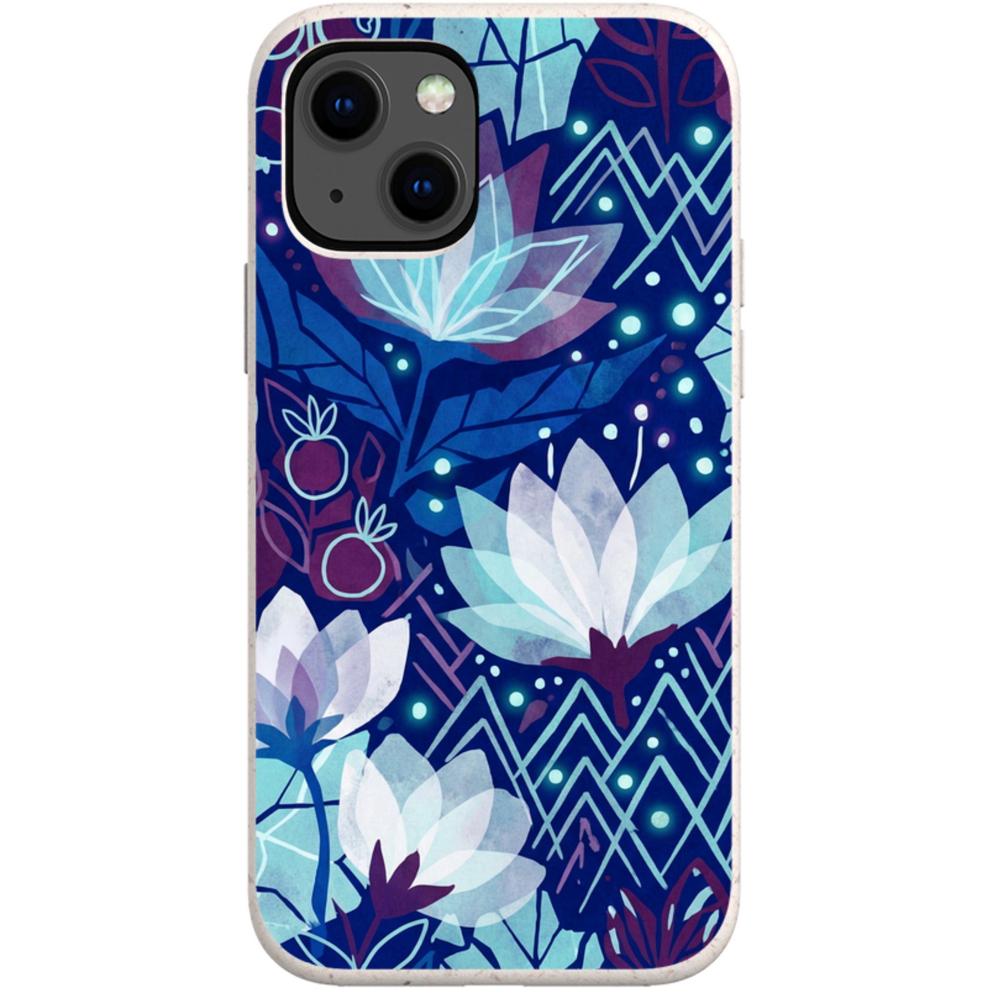 Frozen Lake Petals by Aino Kallio — iPhone 13 Mini iPhone Bio-degradable Case — Finnaij