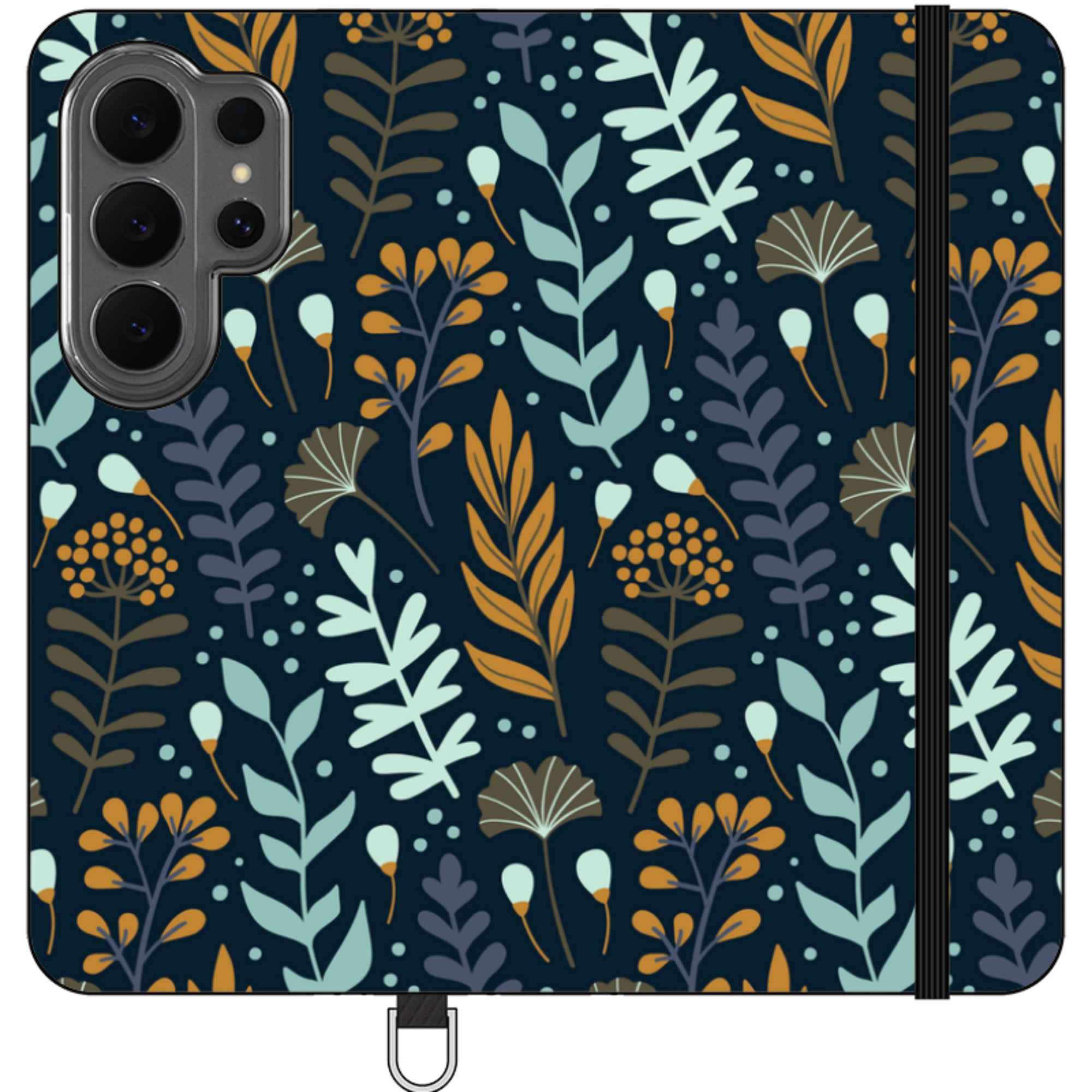 Wild Floral — Apple Vegan Leather Folio Wallet Case — Finnaij