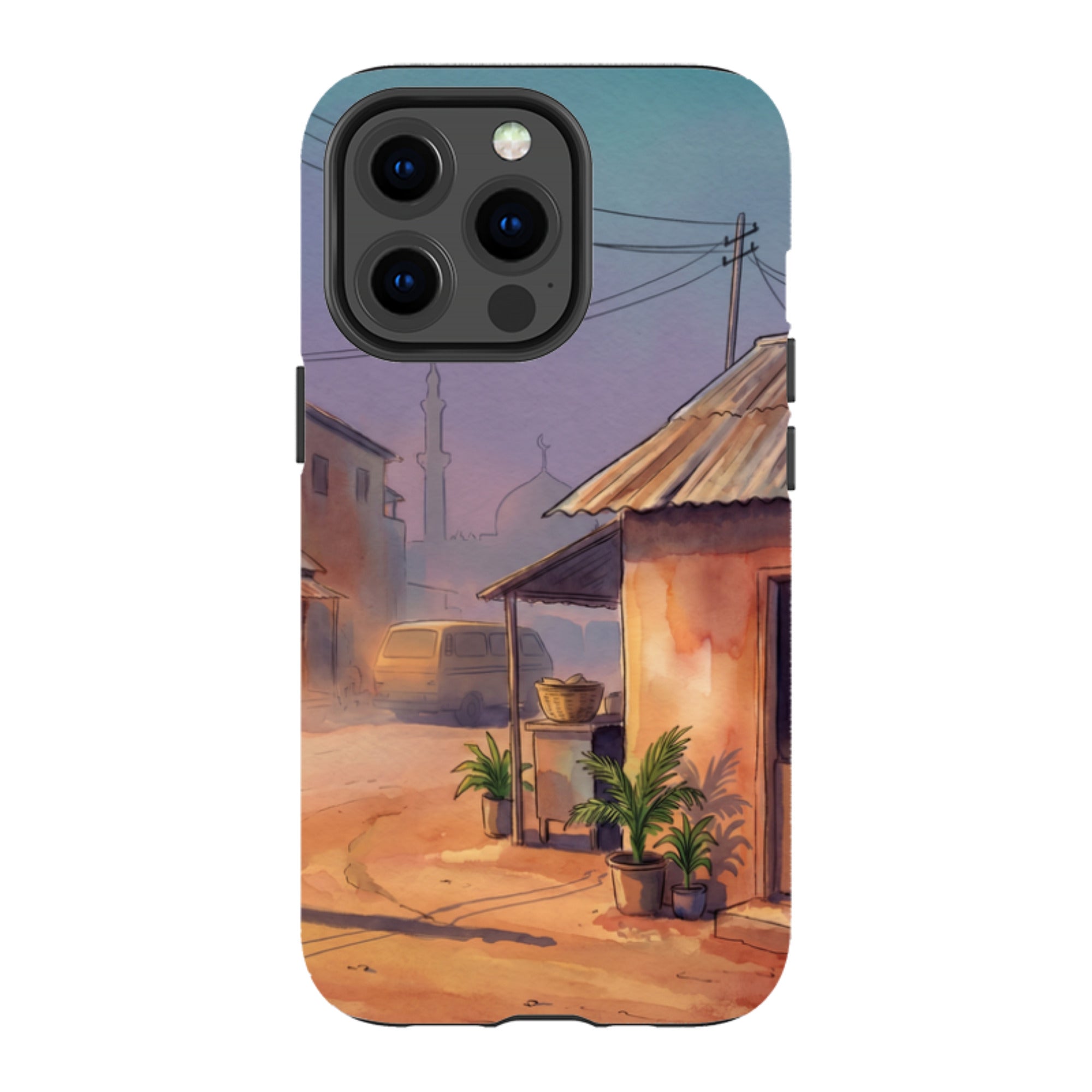 City Edge Quiet Street by Tobi Akinyemi — MagSafe Tough Case for iPhone — Finnaij