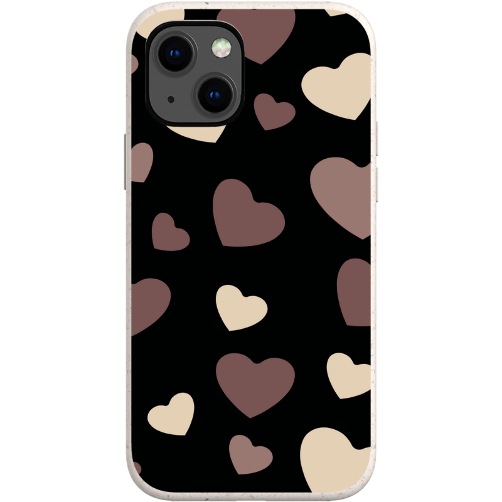 White & Black Hearts — iPhone 13 iPhone Bio-degradable Case — Finnaij