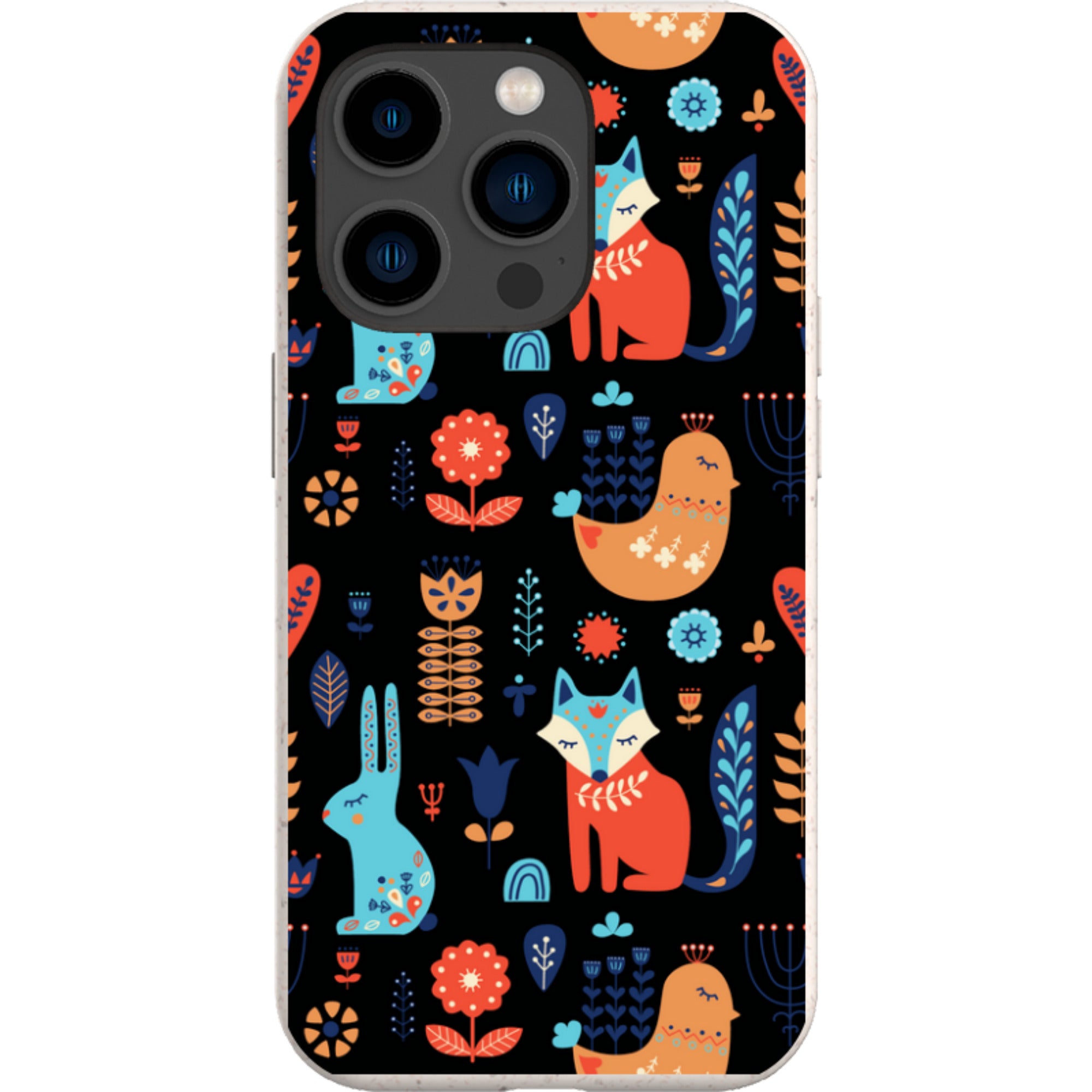 Nordic Ornament Black — iPhone 14 Pro iPhone Bio-degradable Case — Finnaij