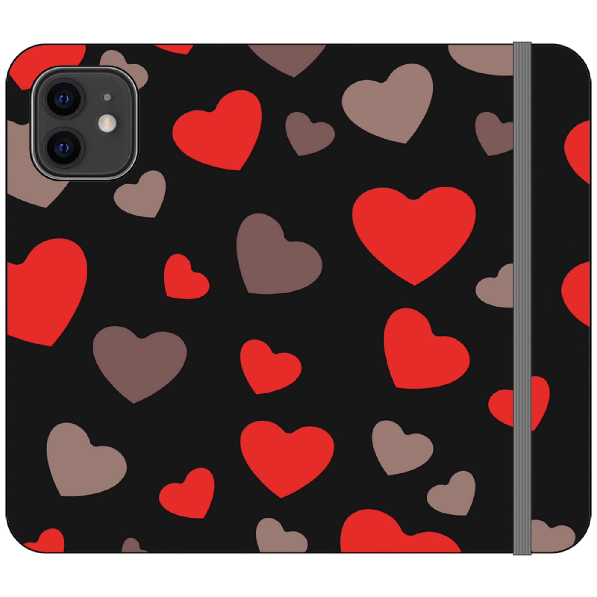 Red Hearts — iPhone 12 Wallet Case — Finnaij