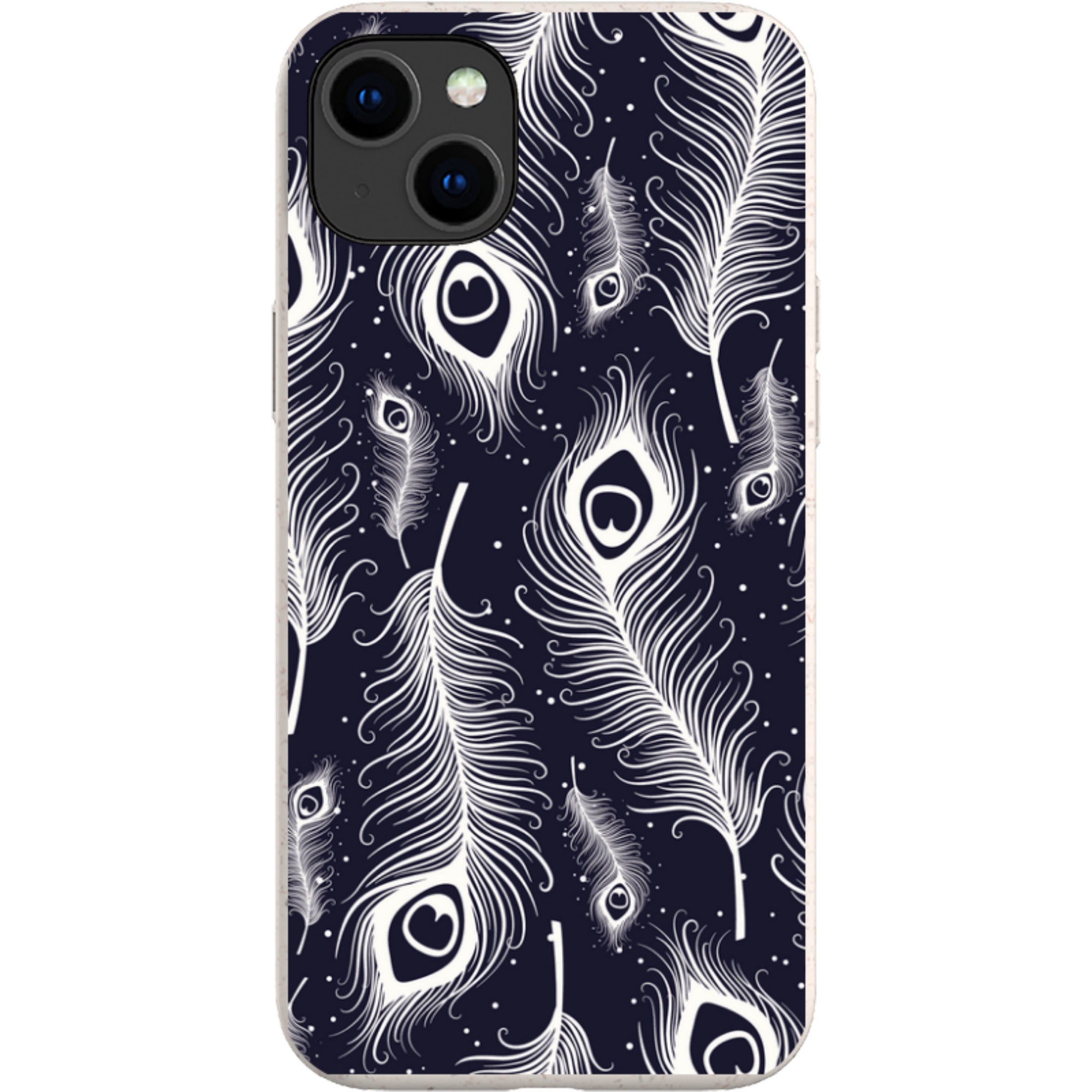 Feathers in Bloom — iPhone 15 Plus iPhone Bio-degradable Case — Finnaij