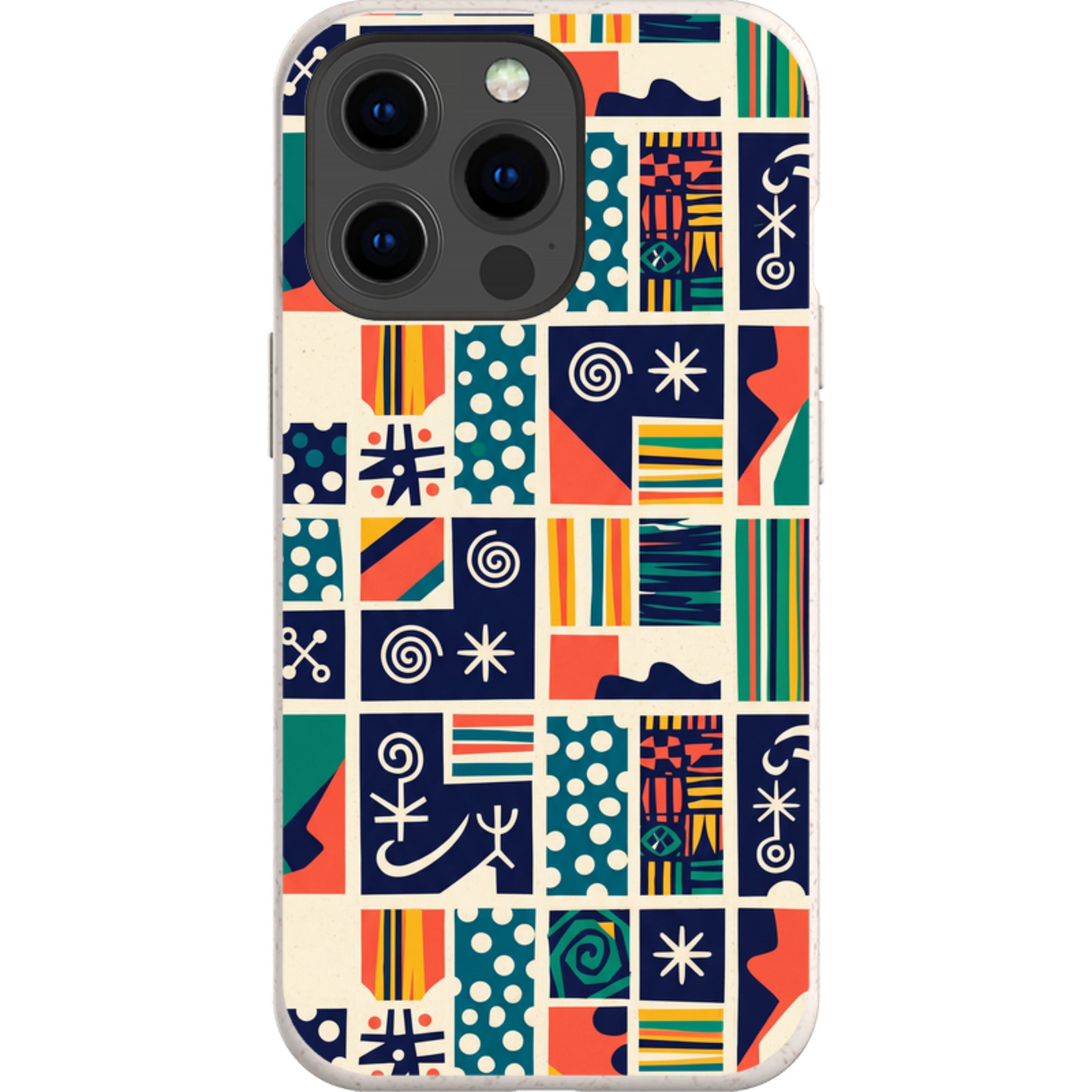 Coastal Indigo Tiles by Ada Okoye — iPhone 13 Pro iPhone Bio-degradable Case — Finnaij