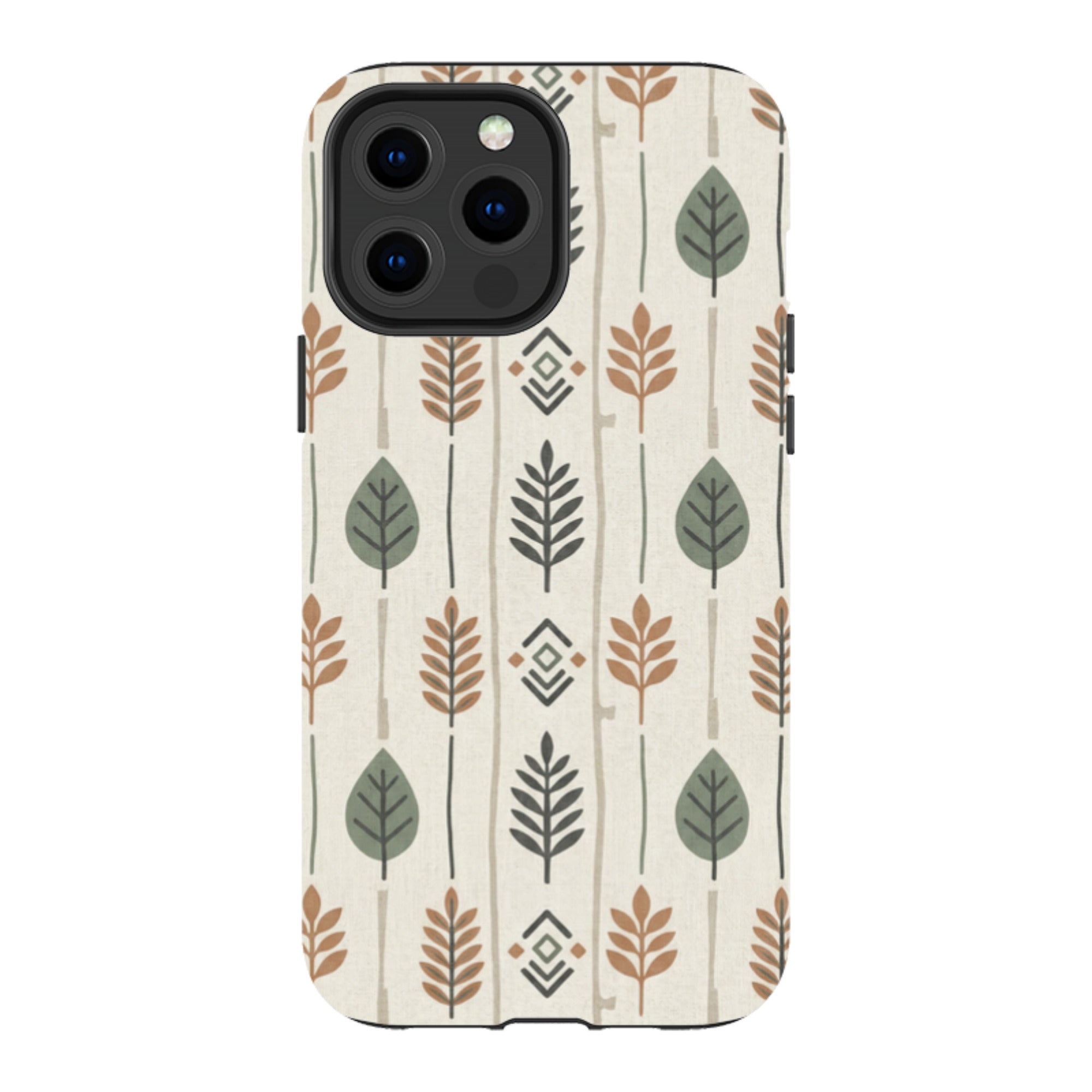 Birch and Linen Pattern by Elsi Vaarala — iPhone 13 Pro Max Magsafe Tough Case — Finnaij