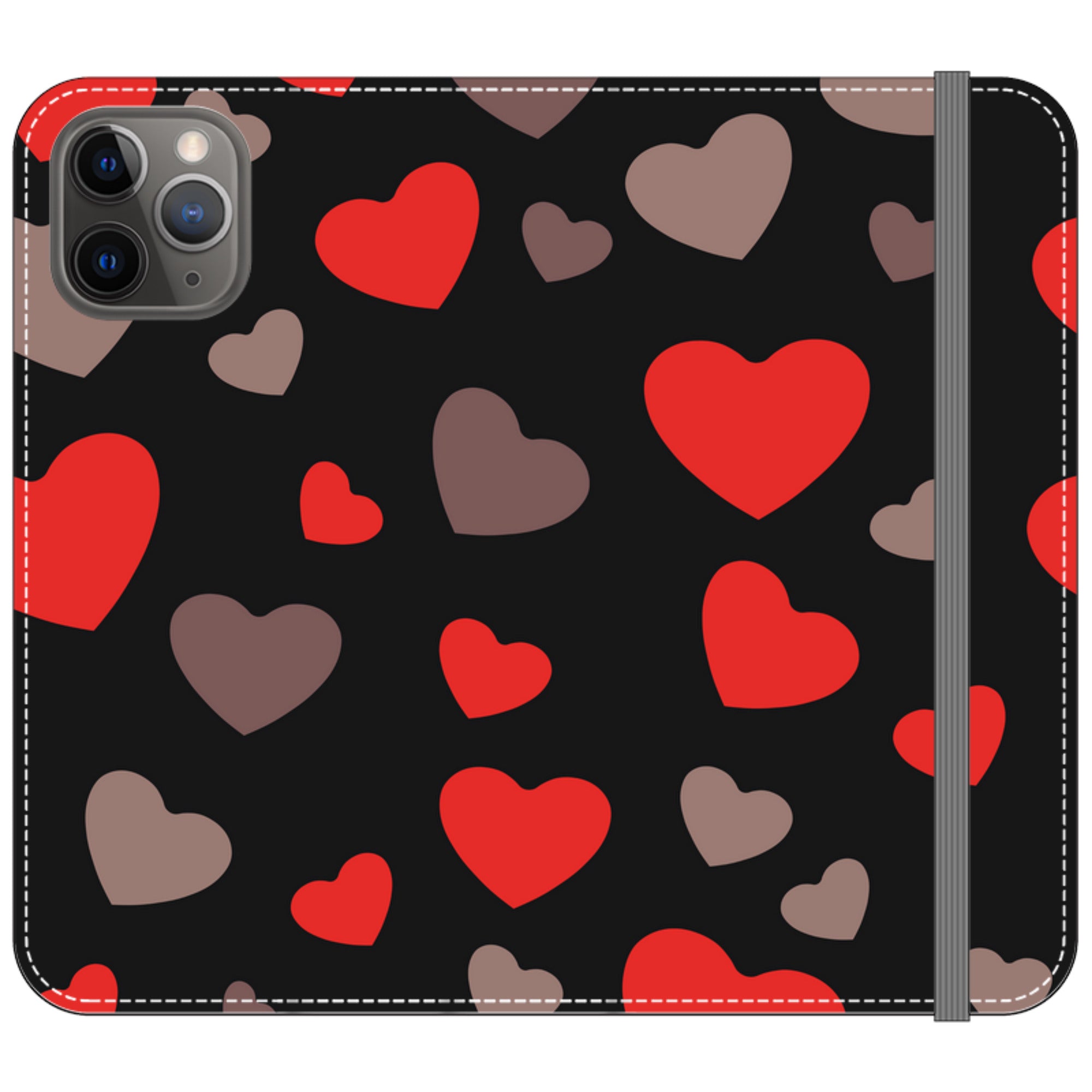 Red Hearts — iPhone 11 Pro Wallet Case — Finnaij