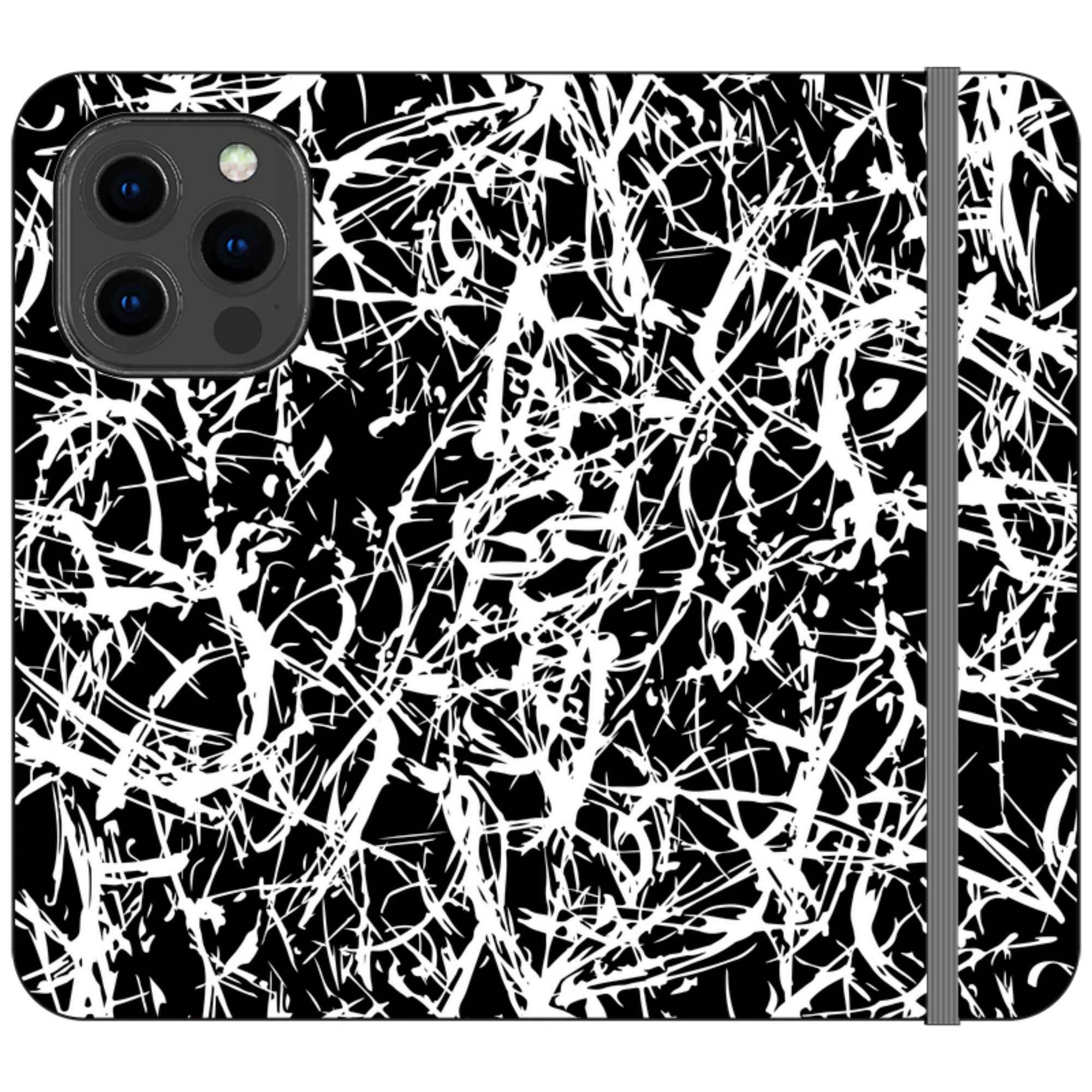 Black-White Grunge — iPhone 13 Pro Wallet Case — Finnaij