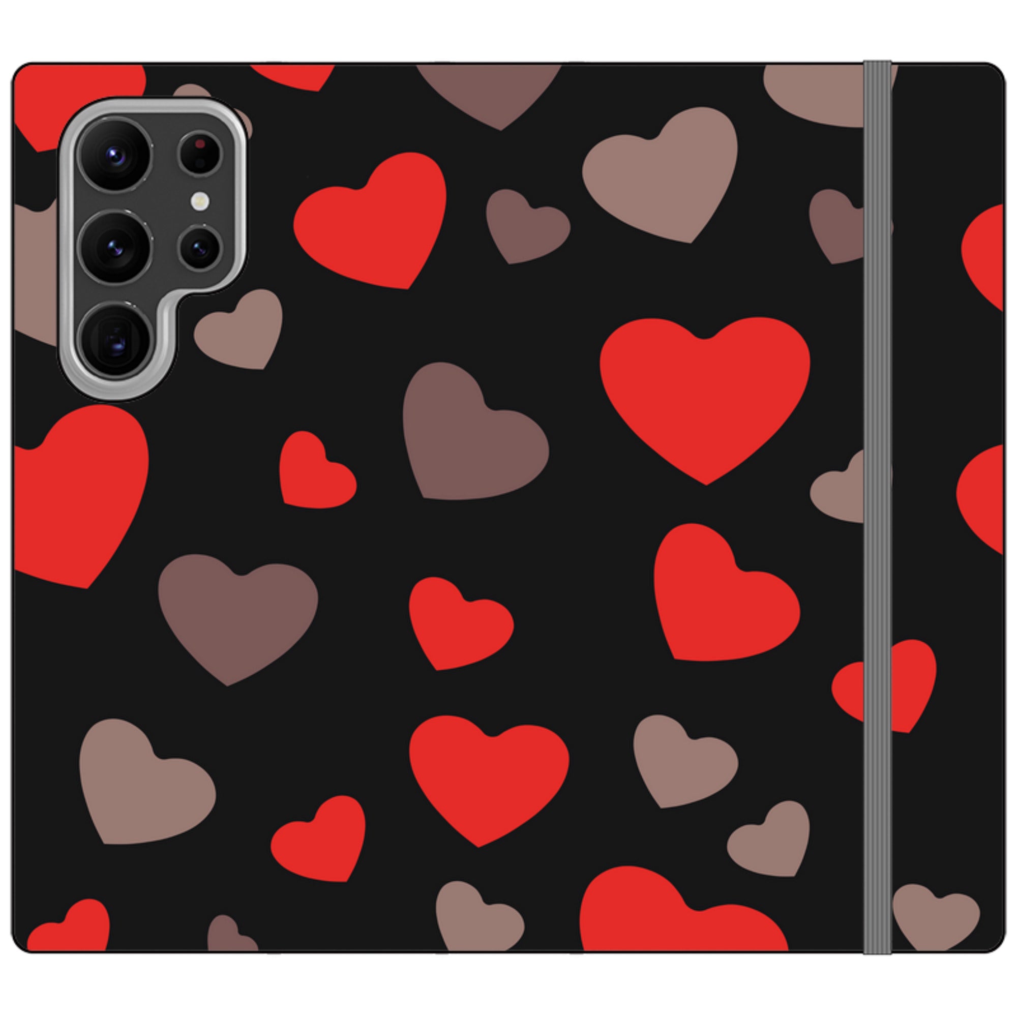 Red Hearts — Folio Wallet Case — Finnaij