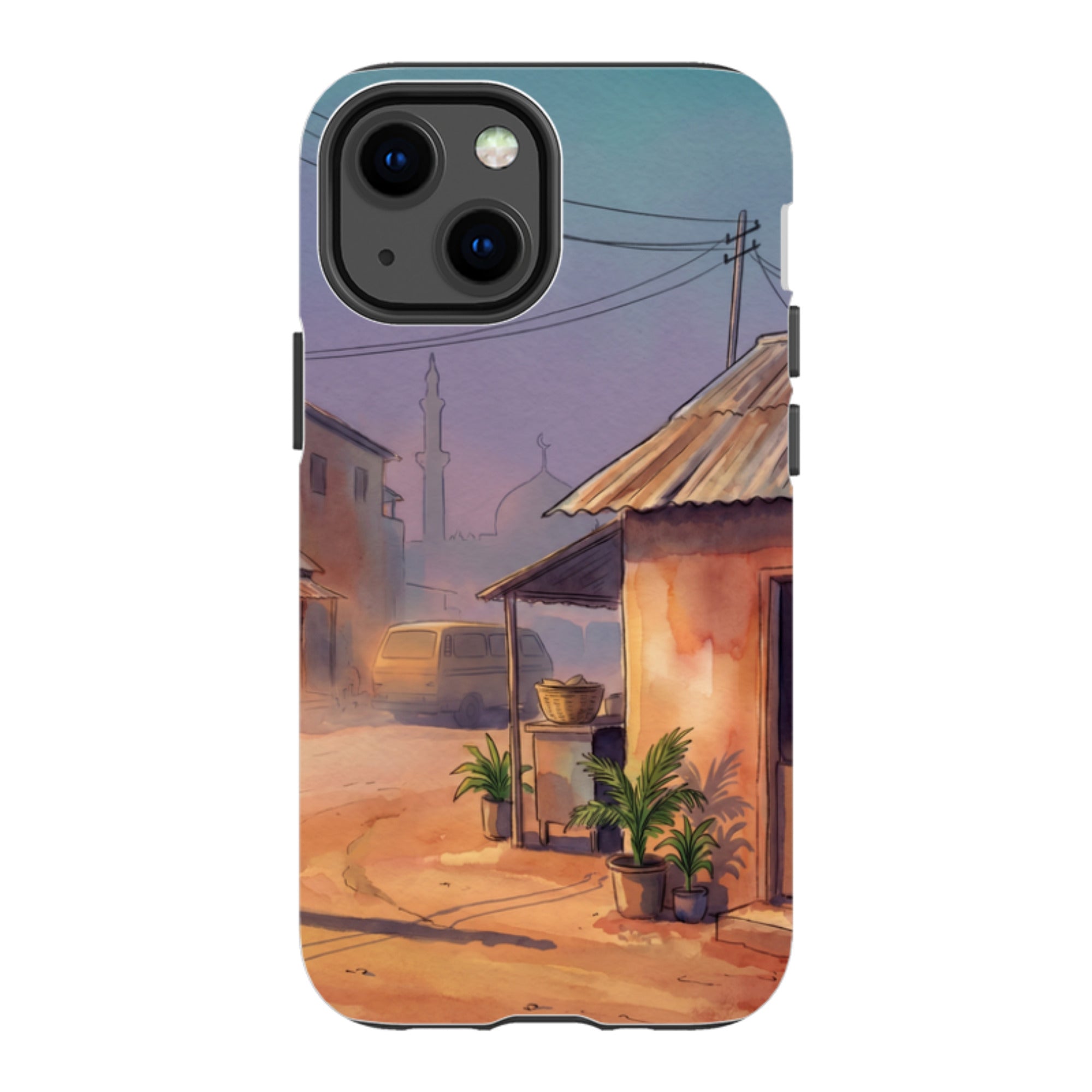 City Edge Quiet Street by Tobi Akinyemi - iPhone Tough Case