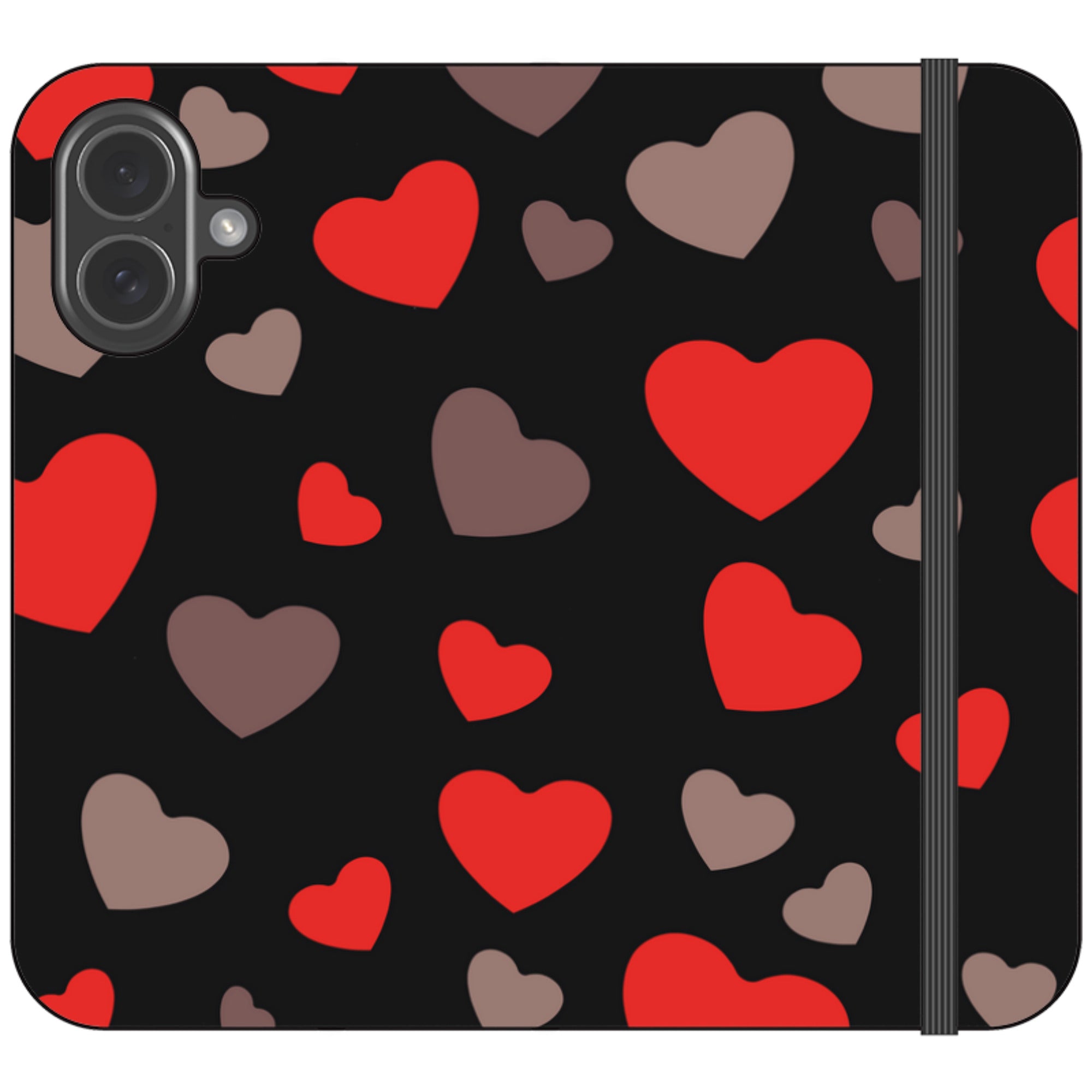 Red Hearts — iPhone 17 Wallet Case — Finnaij
