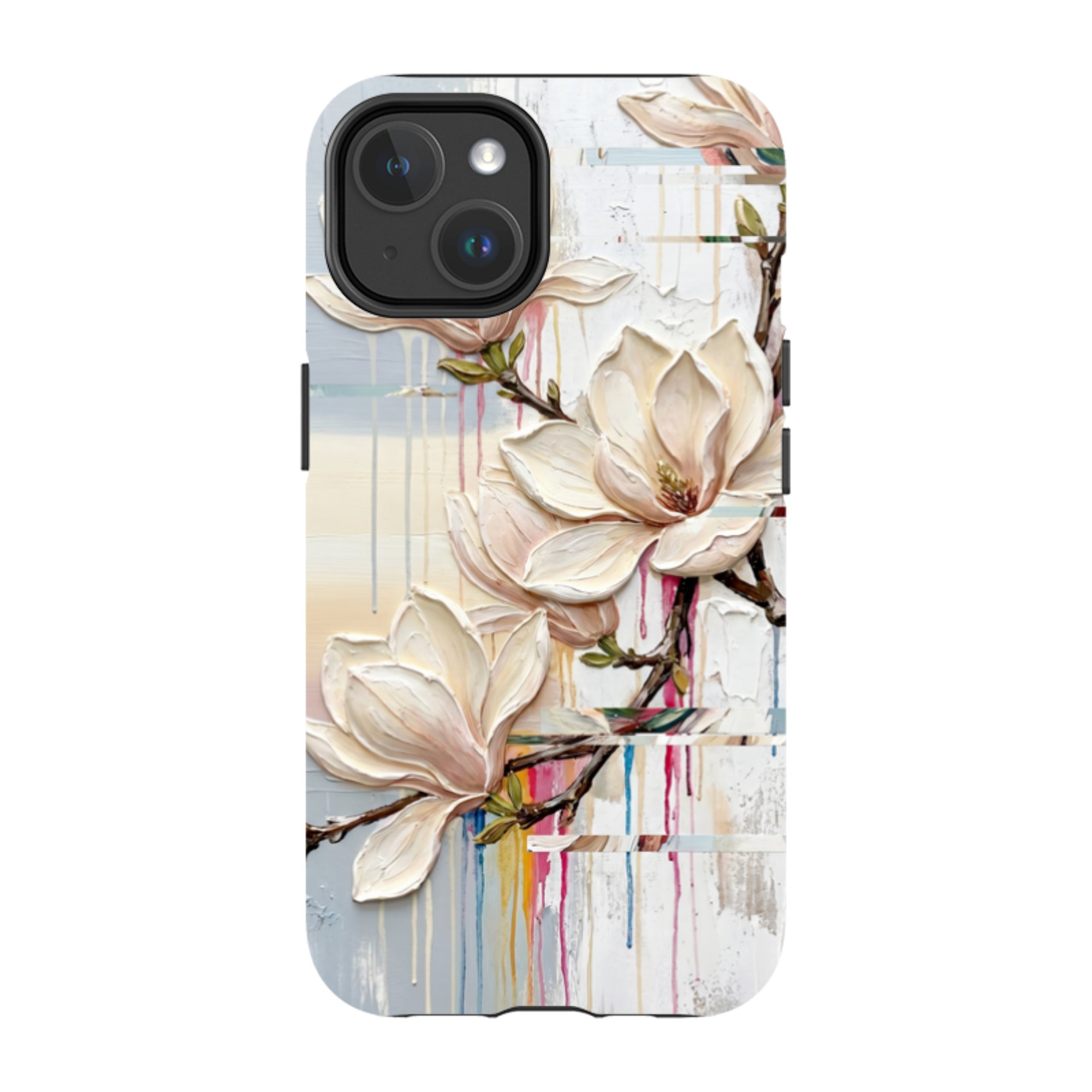 Magnolia Branches by Frida Lövström — iPhone 14 Magsafe Tough Case — Finnaij
