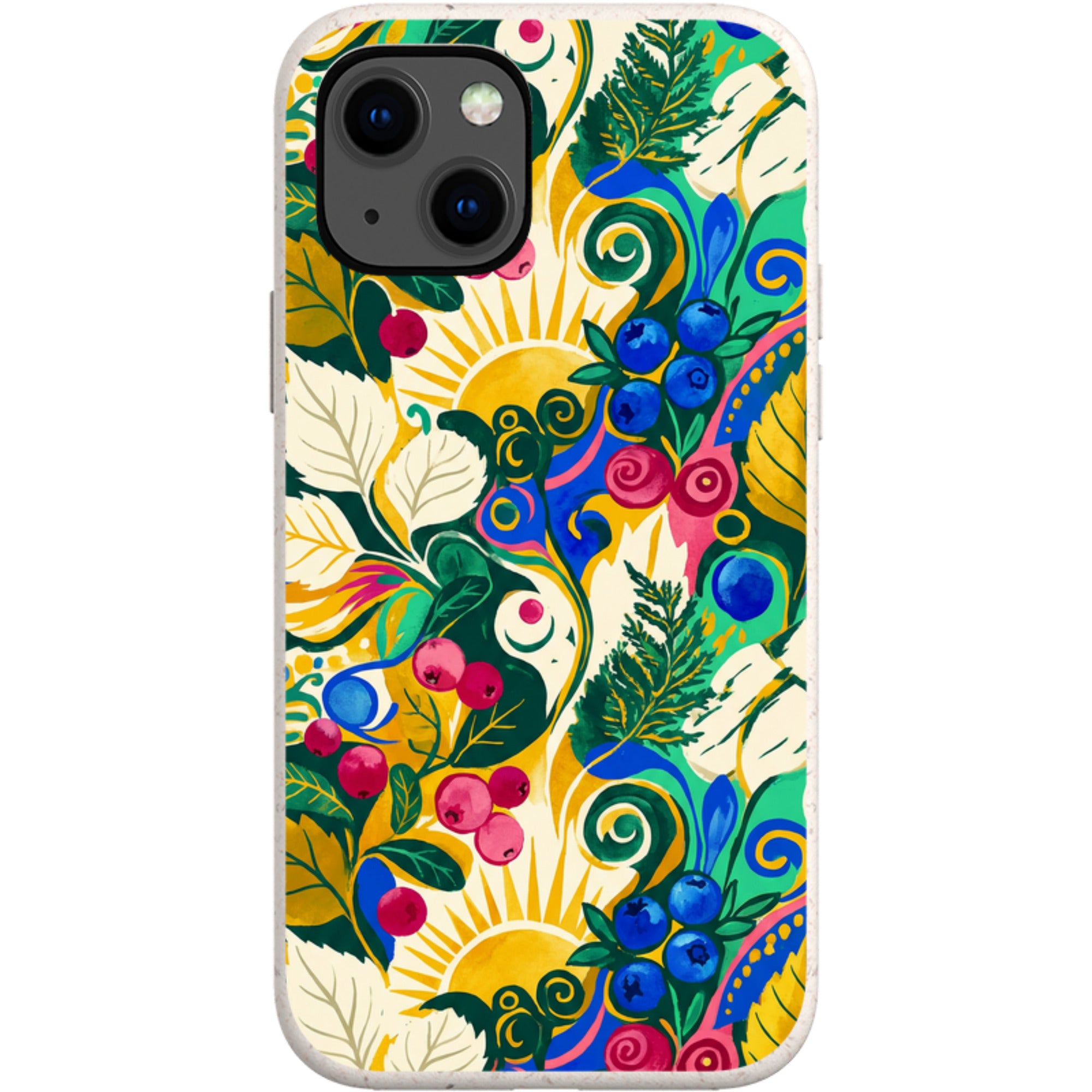 Berry Meadow Glow by Aino Kallio — iPhone 13 iPhone Bio-degradable Case — Finnaij
