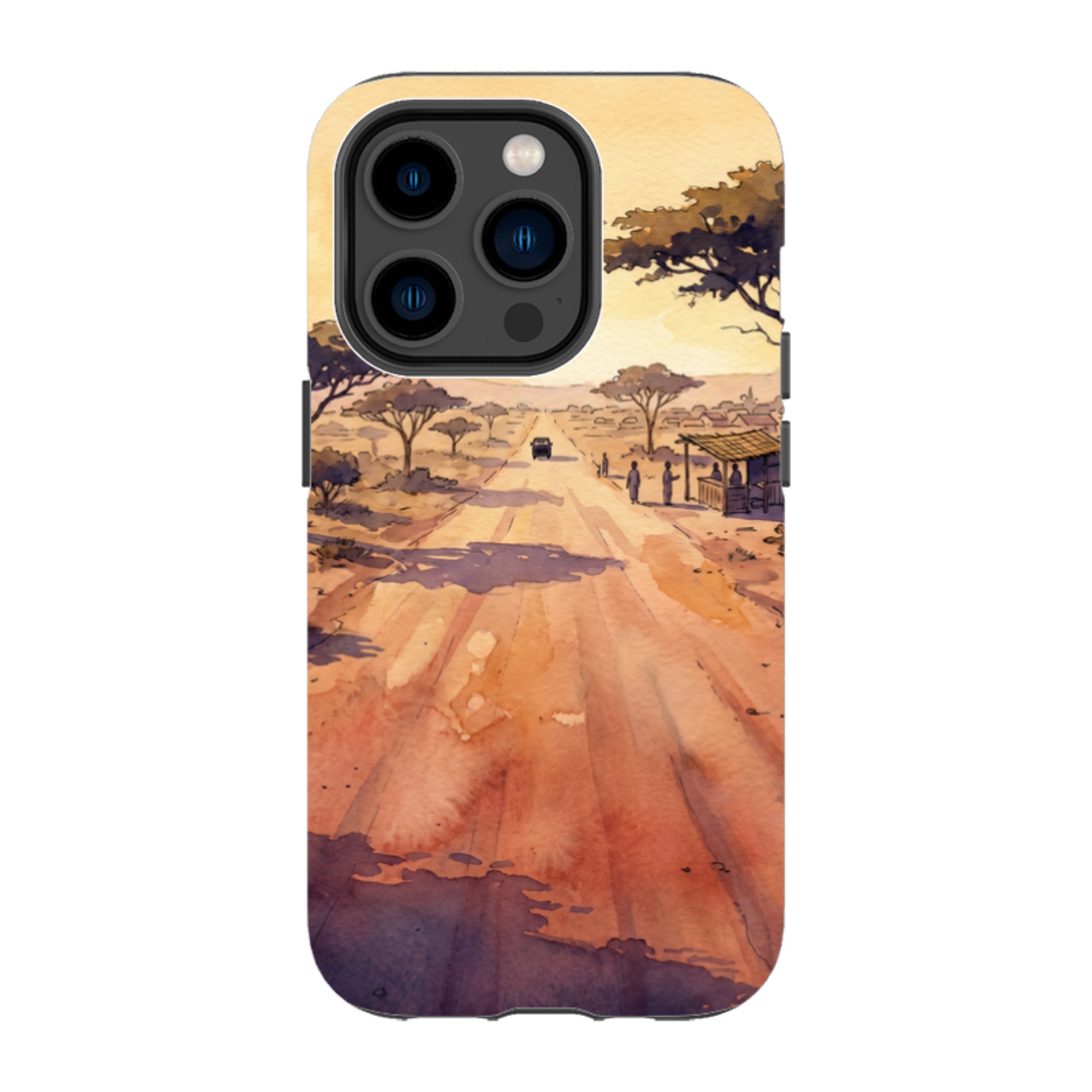 Laterite Road Golden Hour by Tobi Akinyemi - iPhone Tough Case