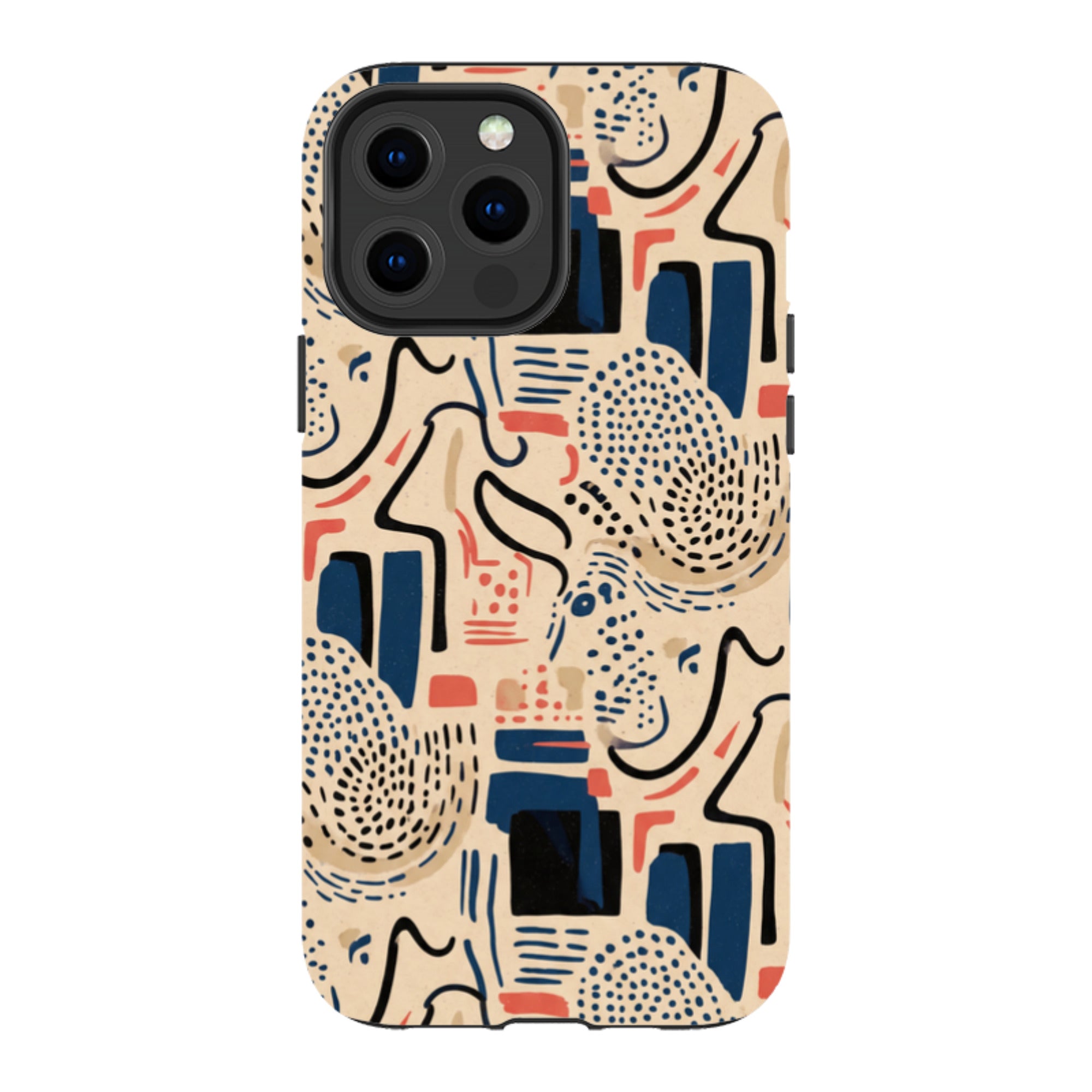 Sandstone Adire by Ada Okoye — MagSafe Tough Case for iPhone — Finnaij