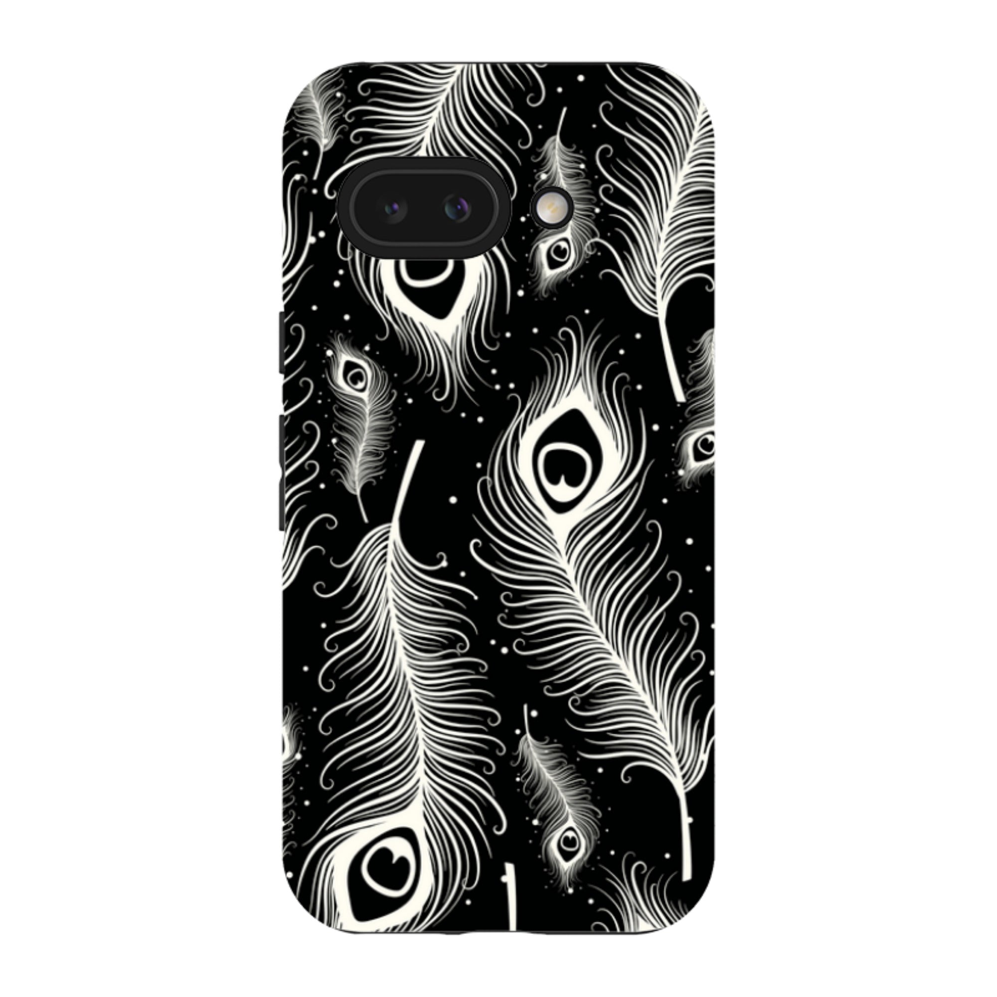 Feathers in Bloom Black — Google Tough Case — Finnaij