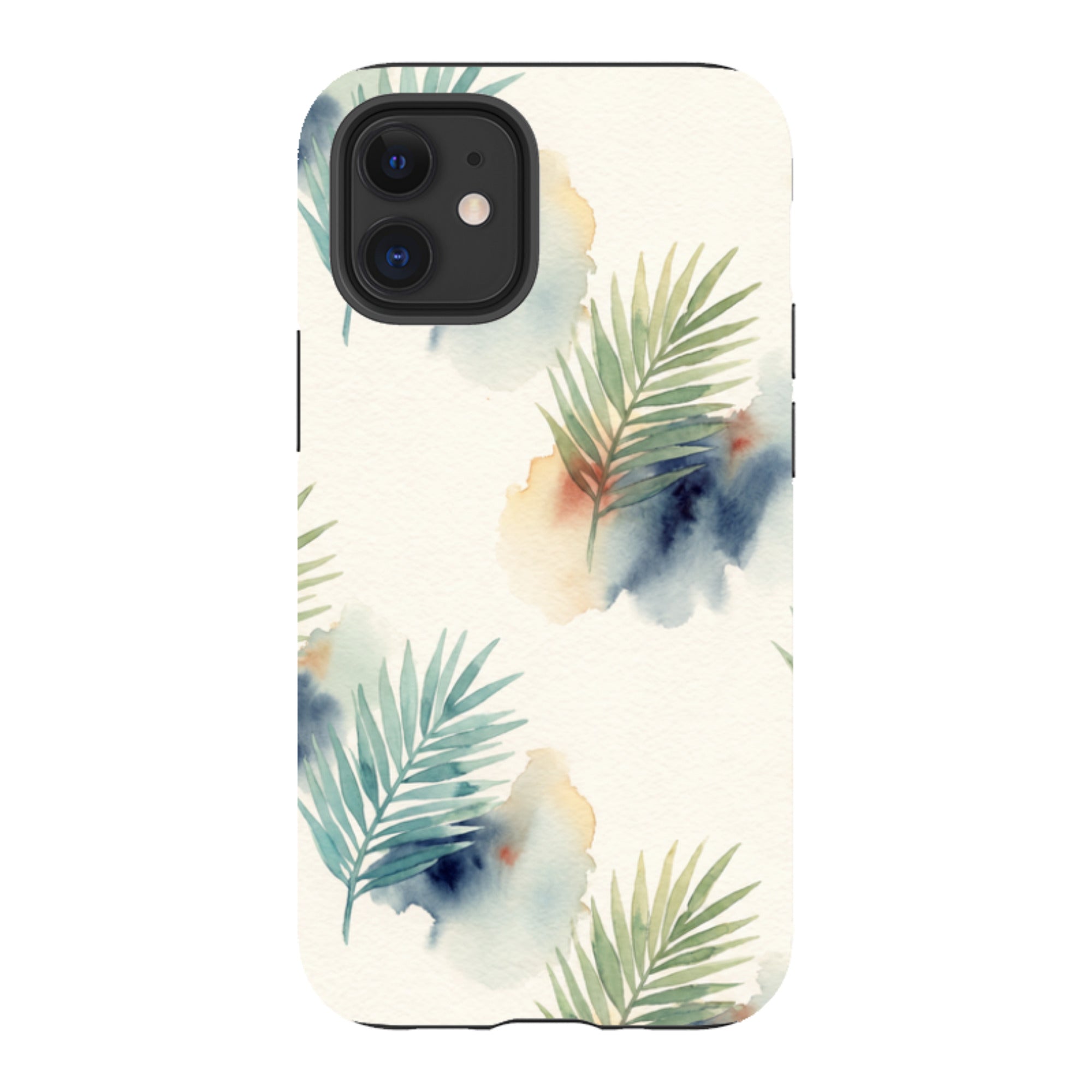 Palm Frond Breeze Pattern by Tobi Akinyemi - iPhone Tough Case