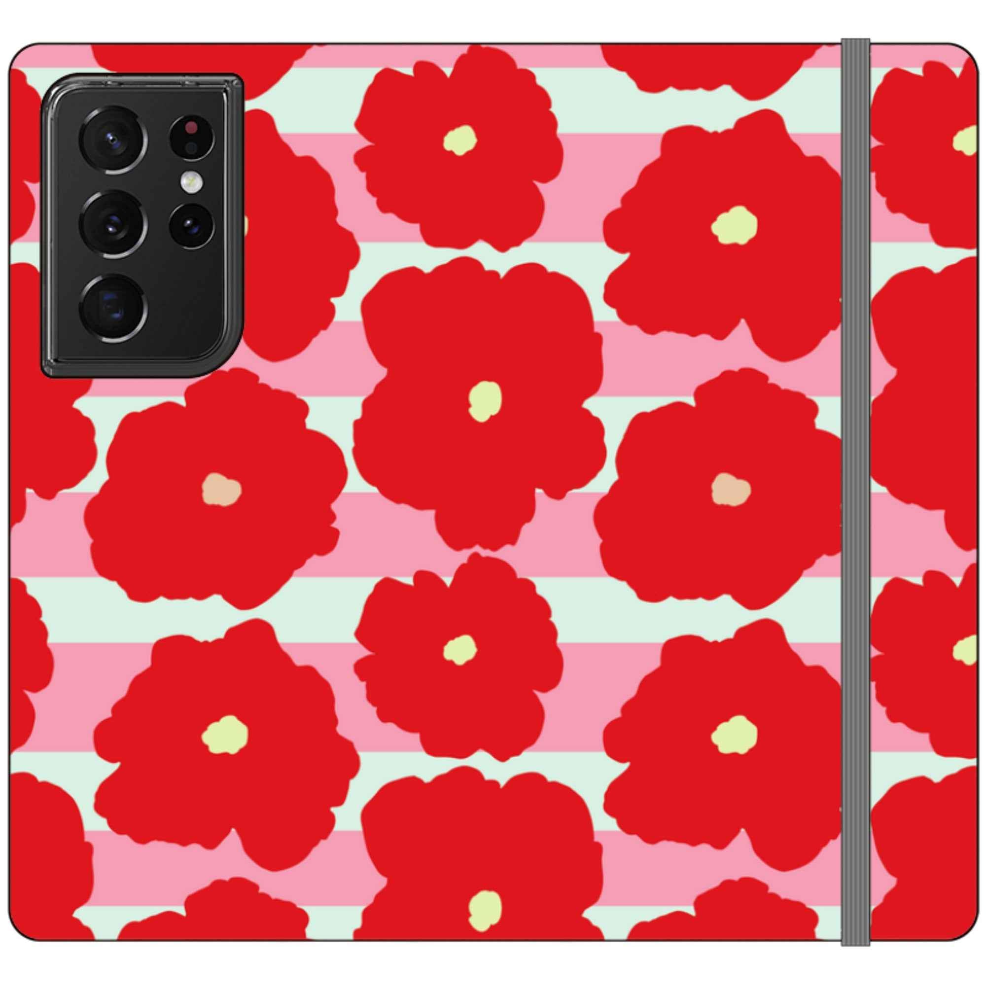 Bold Floral — Apple Folio Wallet Case — Finnaij