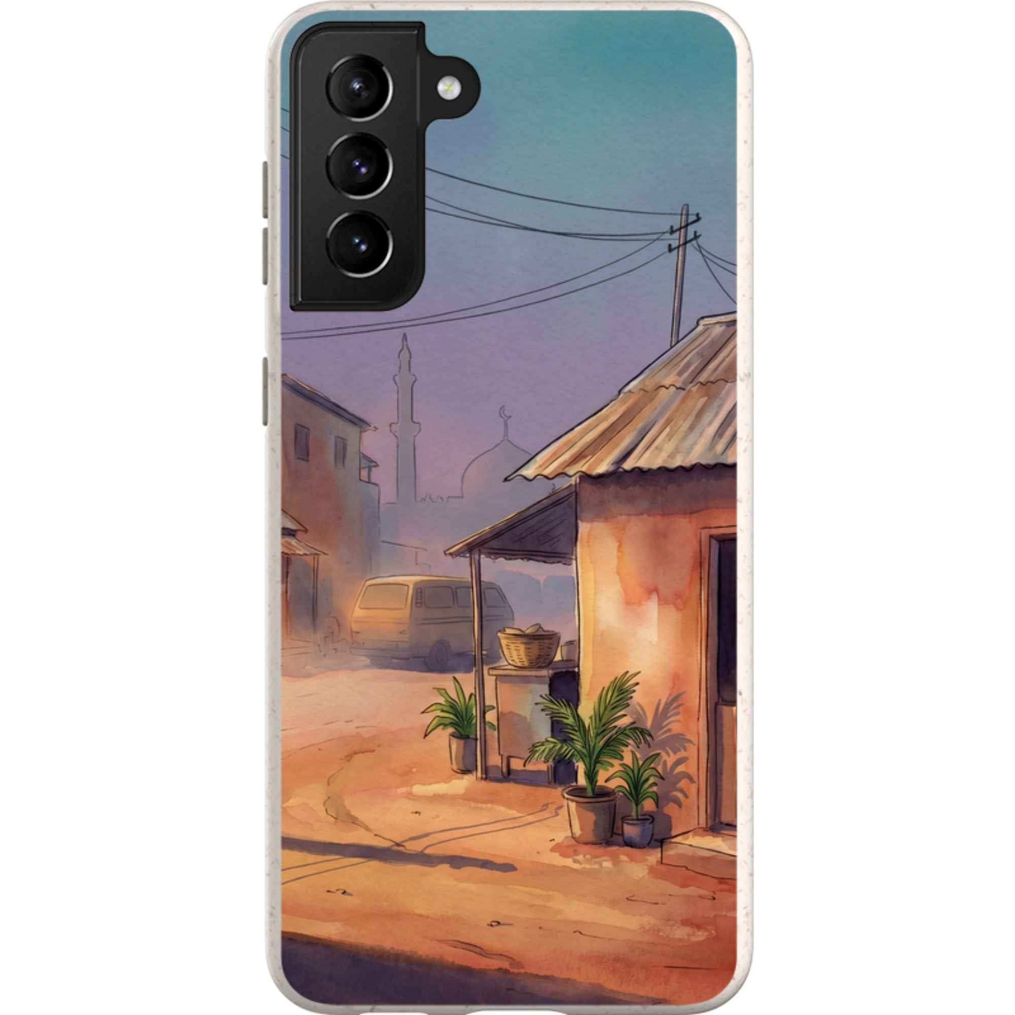 City Edge Quiet Street by Tobi Akinyemi - Samsung Galaxy Bio-degradable Case