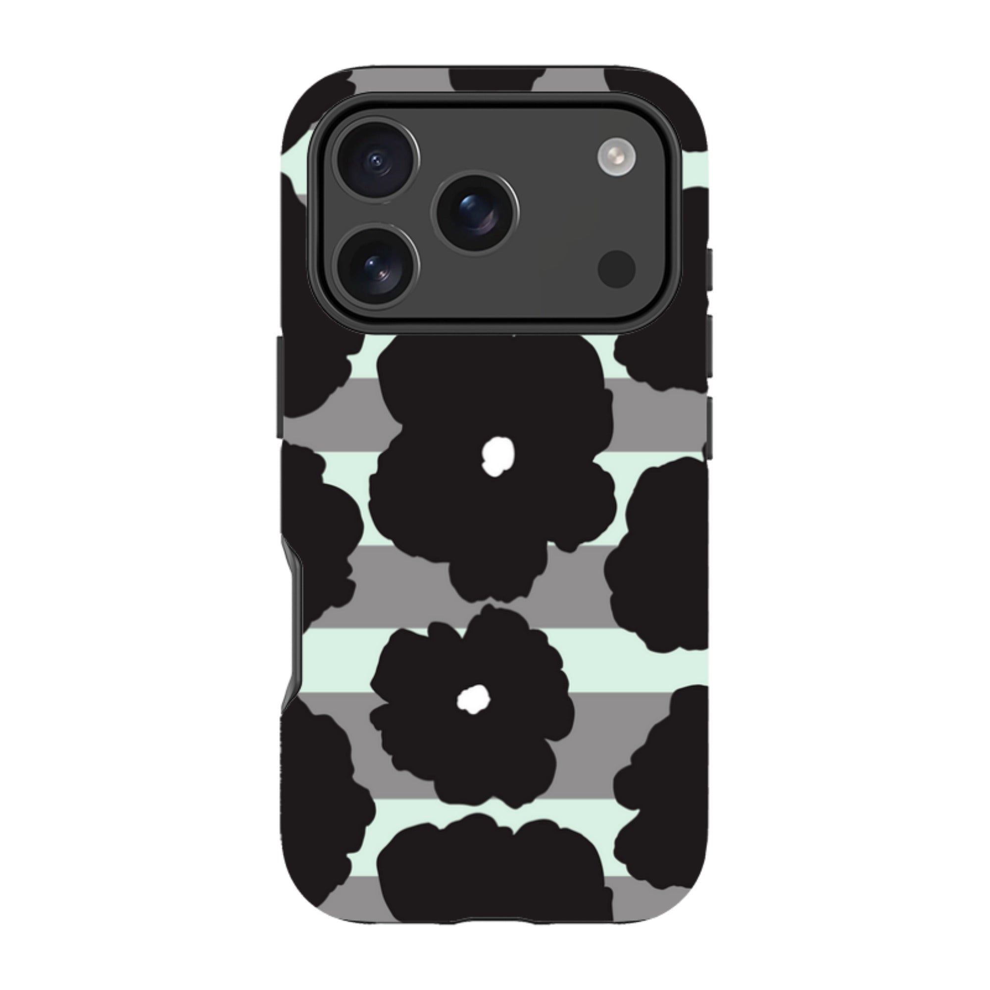 Bold Floral Black — Apple iPhone Tough Case — Finnaij