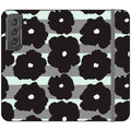 Bold Floral Black — S22 Wallet Case — Finnaij